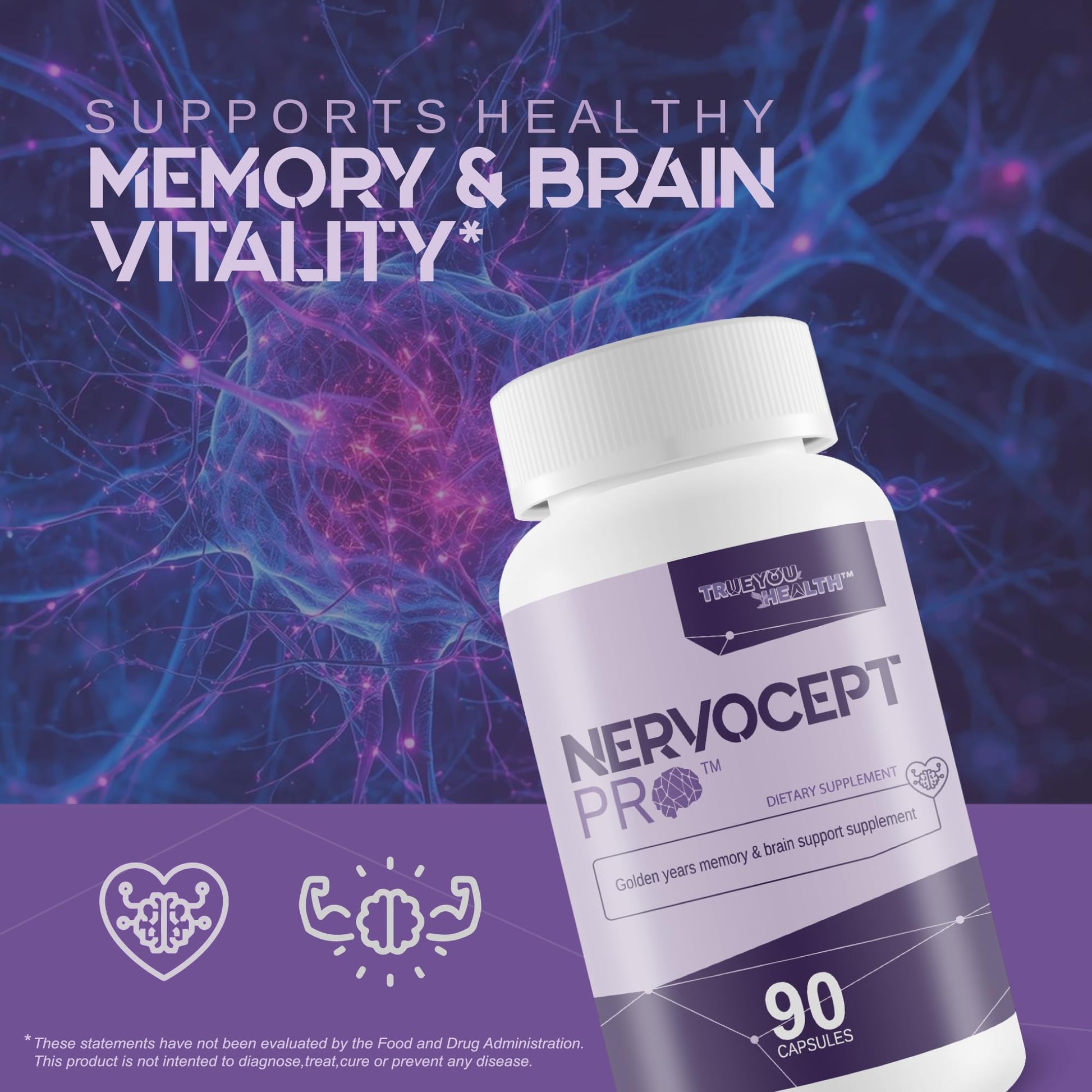 Nervocept Pro - Our Best Nerve Support Capsules - Lions Mane, Magnesium, Vitamin B For Nerve Repair - Vitamin D for Nerves - Lions Mane Memory & Nerve Support - Vitamin B12 Nerve Support True You HealthAu supplements