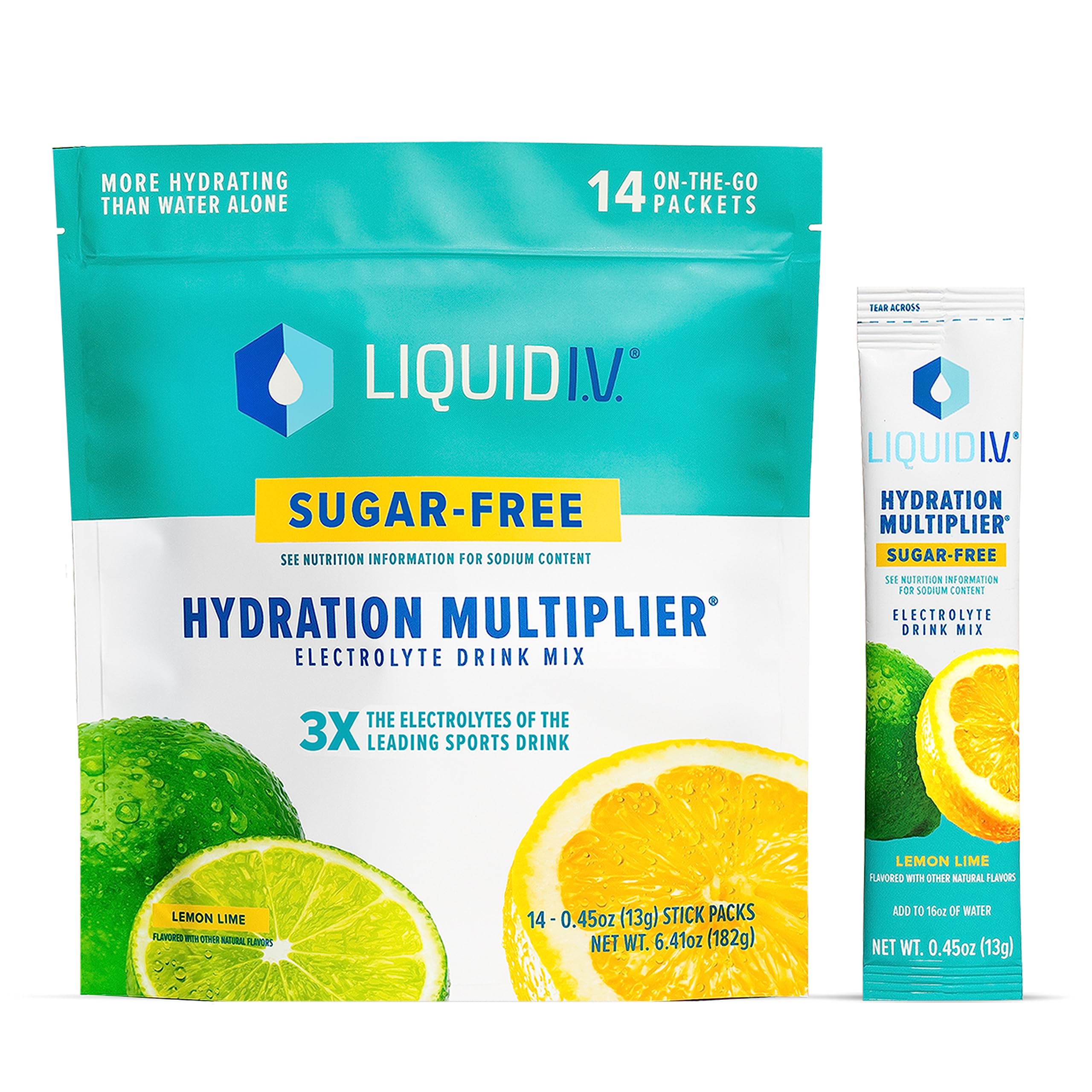 Liquid I.V. Sugar-Free Hydration Multiplier - Lemon Lime – Hydration Powder Packets  Liquid I.V.Au supplements