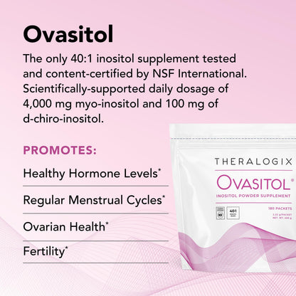 Theralogix Ovasitol Inositol Powder Packets - 180 Servings - Myo-Inositol TheralogixUS supplements