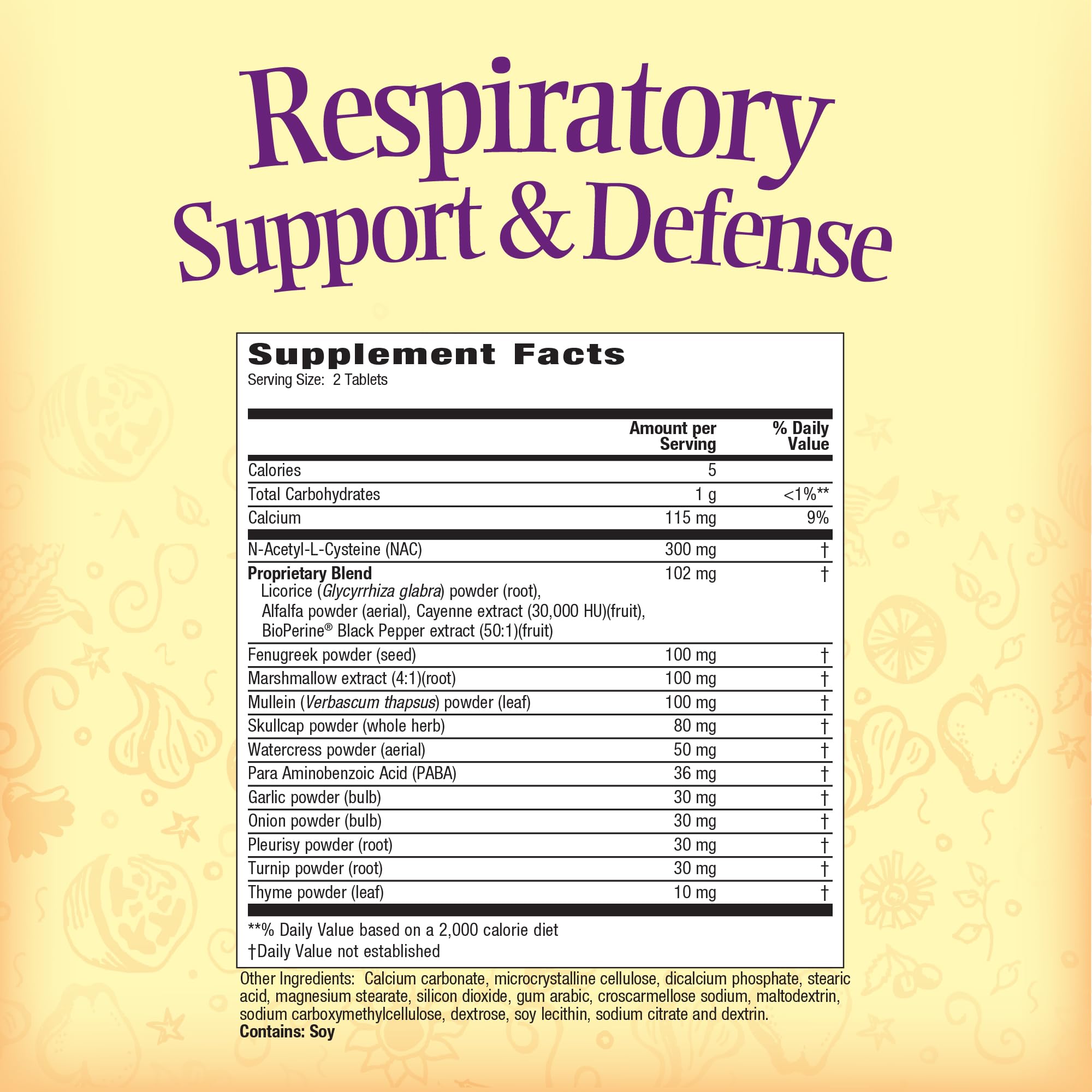 Nature's Secret Respiratory Support & Defense - 60 Tablets - Promotes Healthy Lungs & Bronchial Tract - With NAC, Fenugreek & Marshmallow - 30 Total Servings Nature's SecretAu supplements