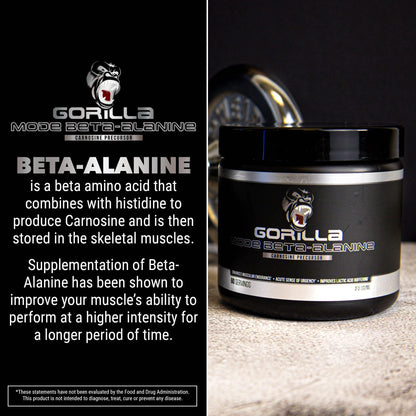 Gorilla Mode Beta-Alanine – Carnosine Precursor/Enhanced Muscular Endurance Gorilla MindUS supplements
