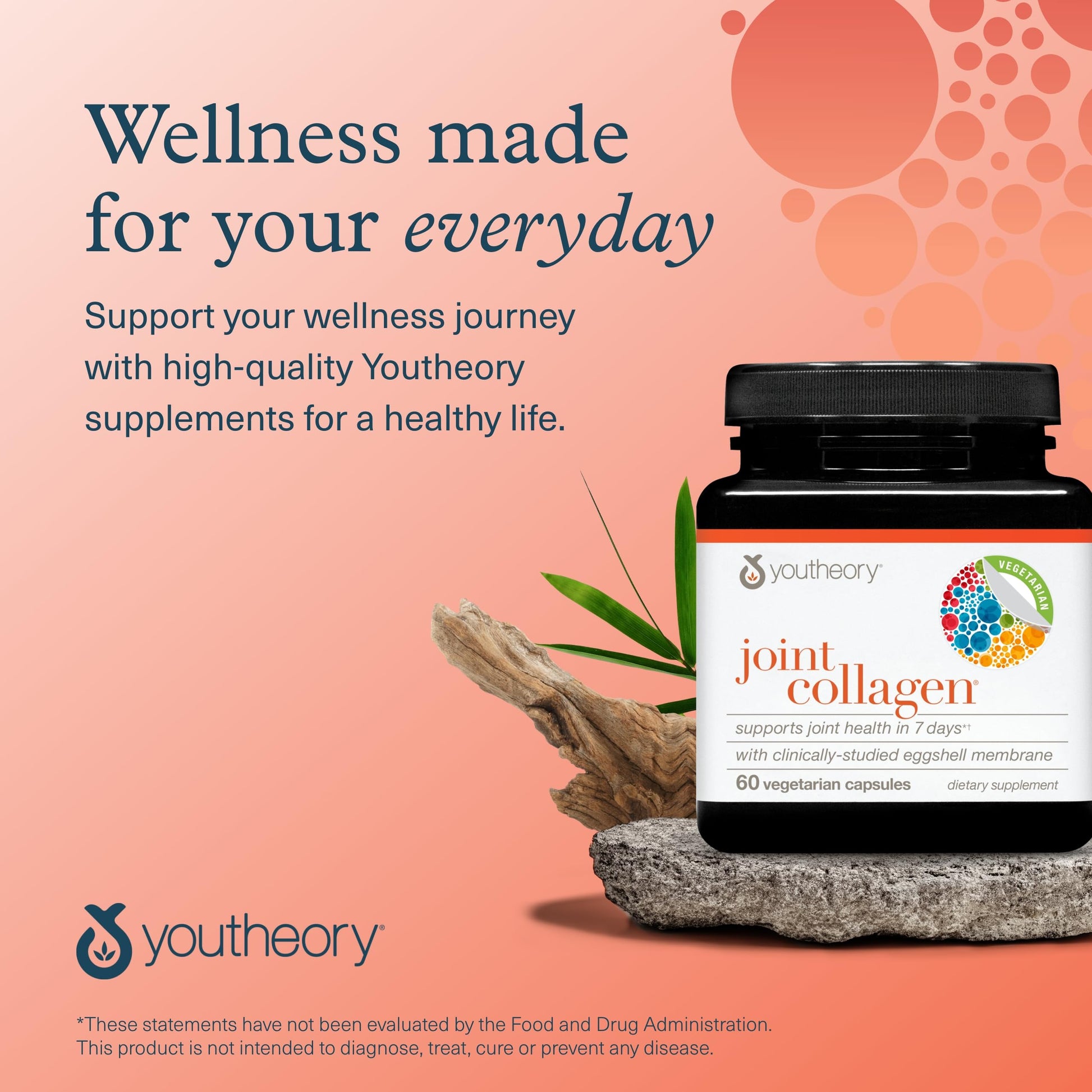 Youtheory Joint Collagen - Vegetarian Collagen Supplement with NEM Eggshell Membrane & Boswellia Extract - Dairy, Soy & Gluten Free - 60 Vegetarian Capsules YoutheoryAu supplements