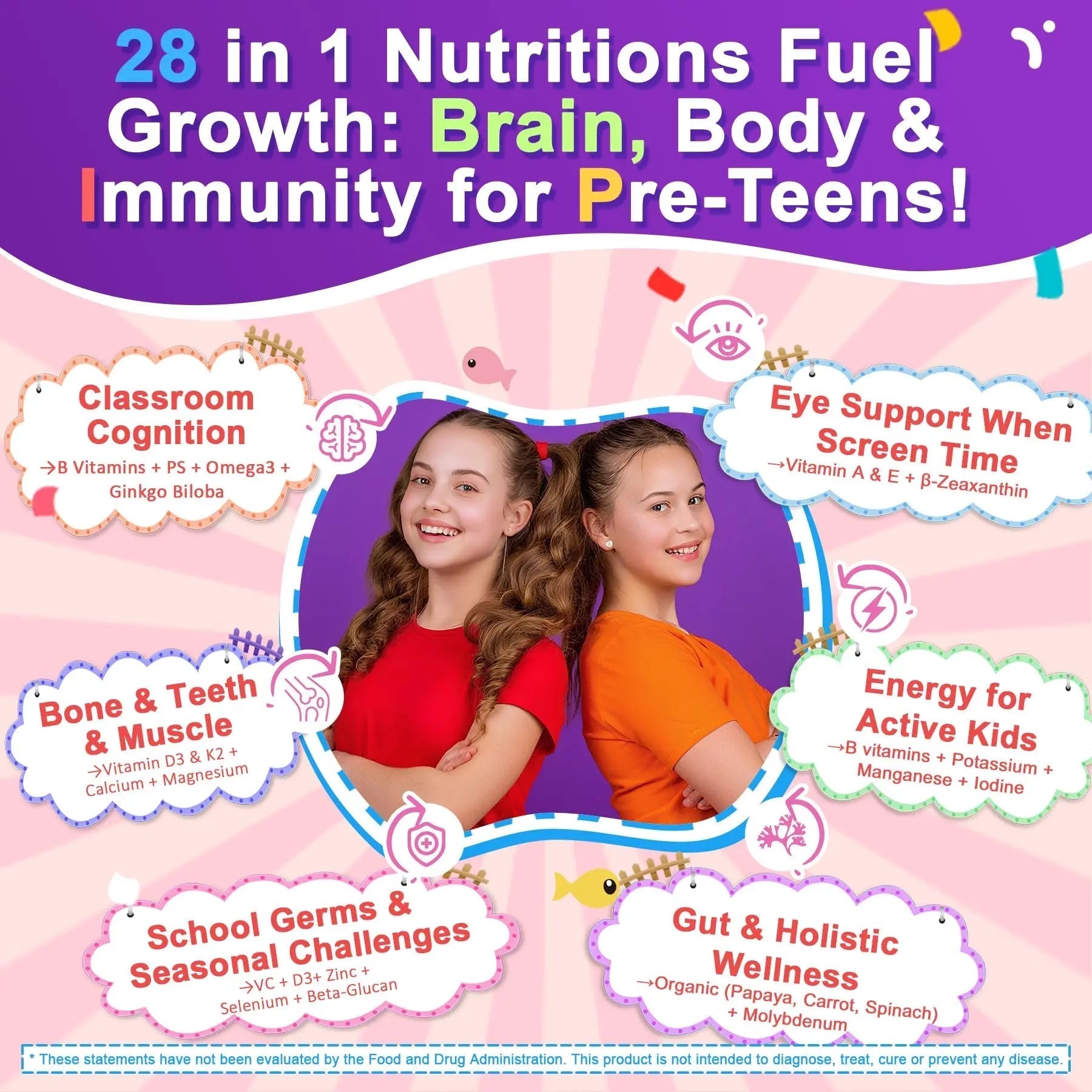 Nextdia Multivitamin Filled Gummies for Teen Boys Girls 12-17, 18, 19, Kids 10+ Multivitamin with Omega 3, Calcium + Magnesium + Zinc, Multi-Minerals NextdiaAu supplements