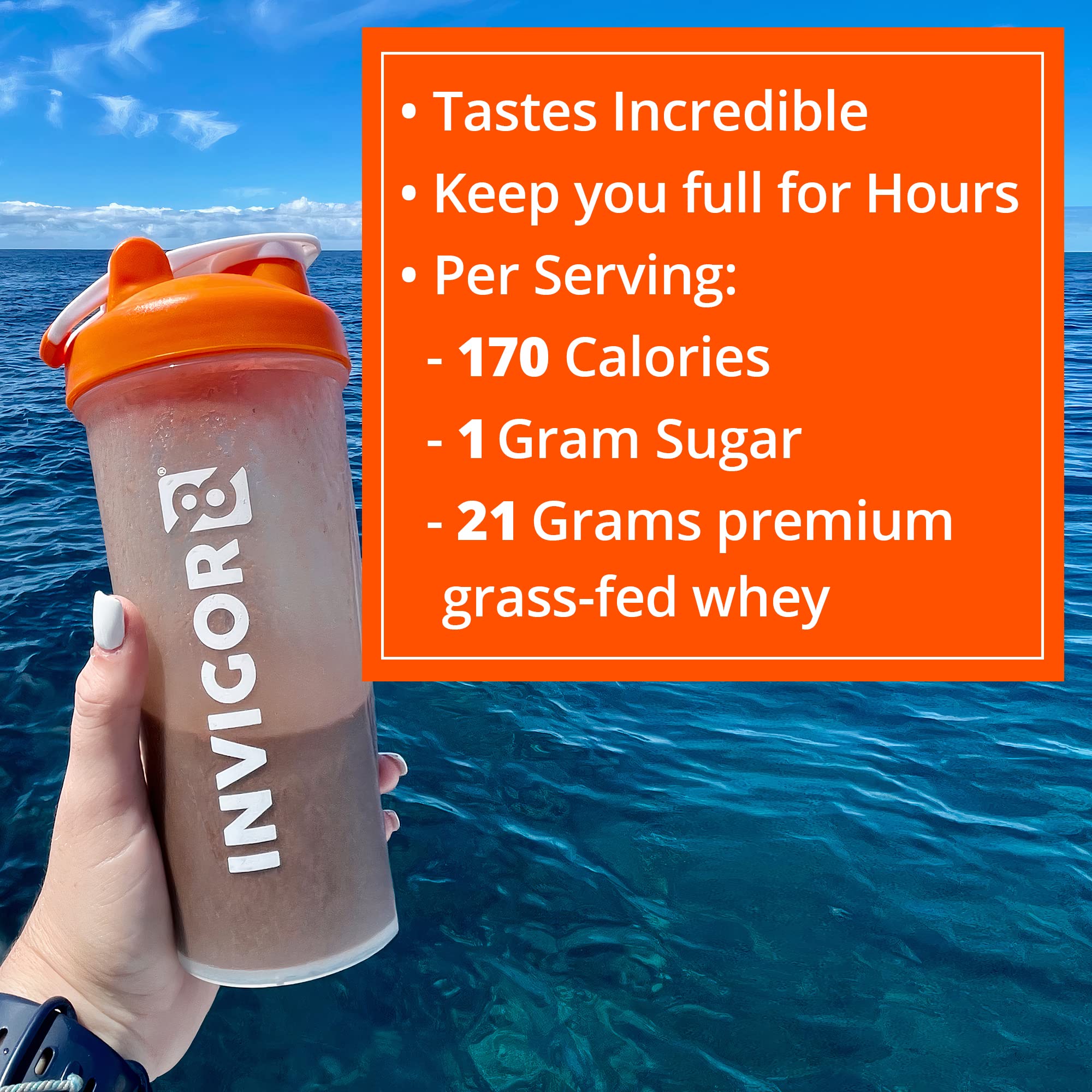 INVIGOR8 Superfood Grass Fed Whey Protein Isolate Shake Chocolate Brownie Gluten INVIGOR8US supplements