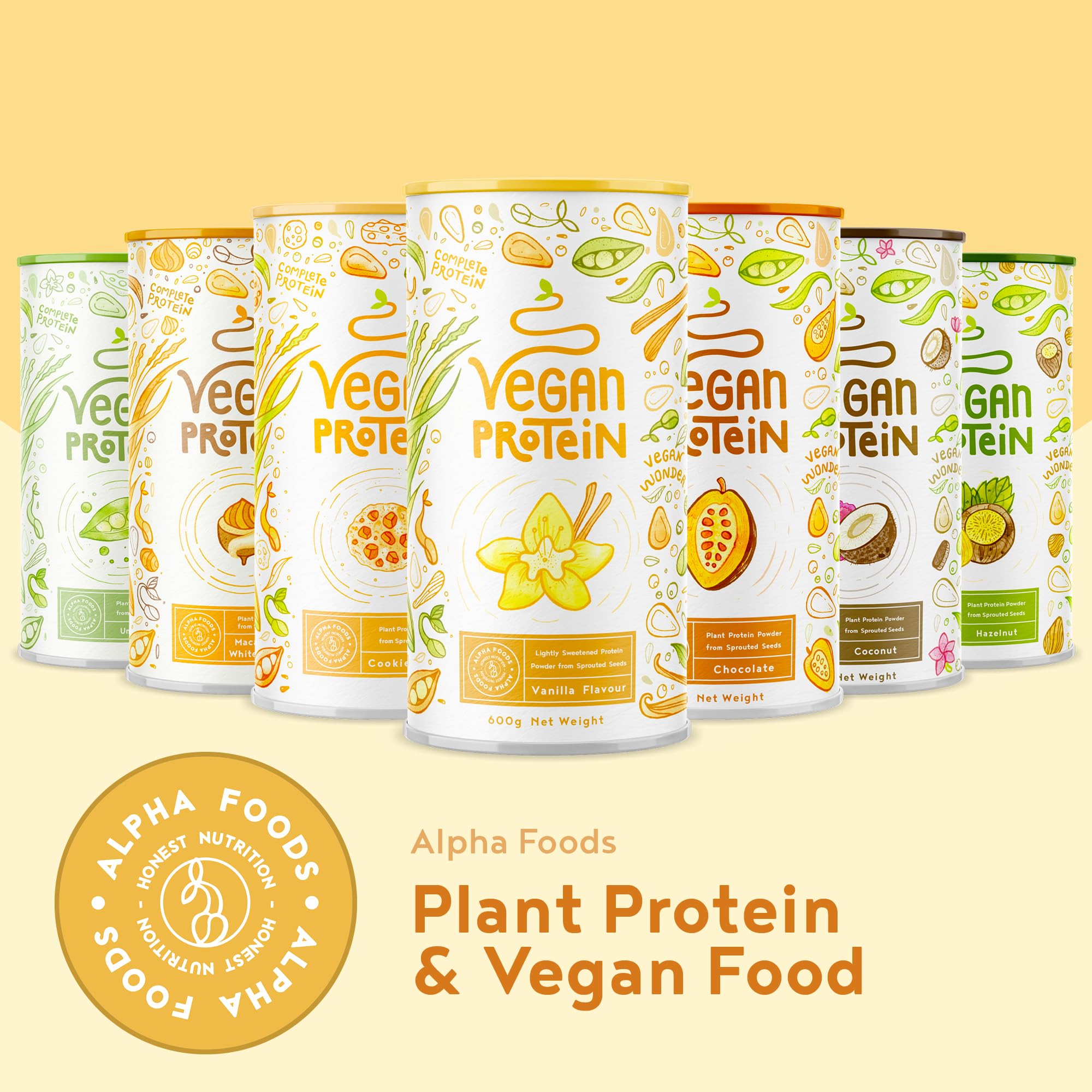 Vegan Protein Powder - Muscle Building Powder with Amino Acids - Plant Based Protein Shake Alpha FoodsAu supplements