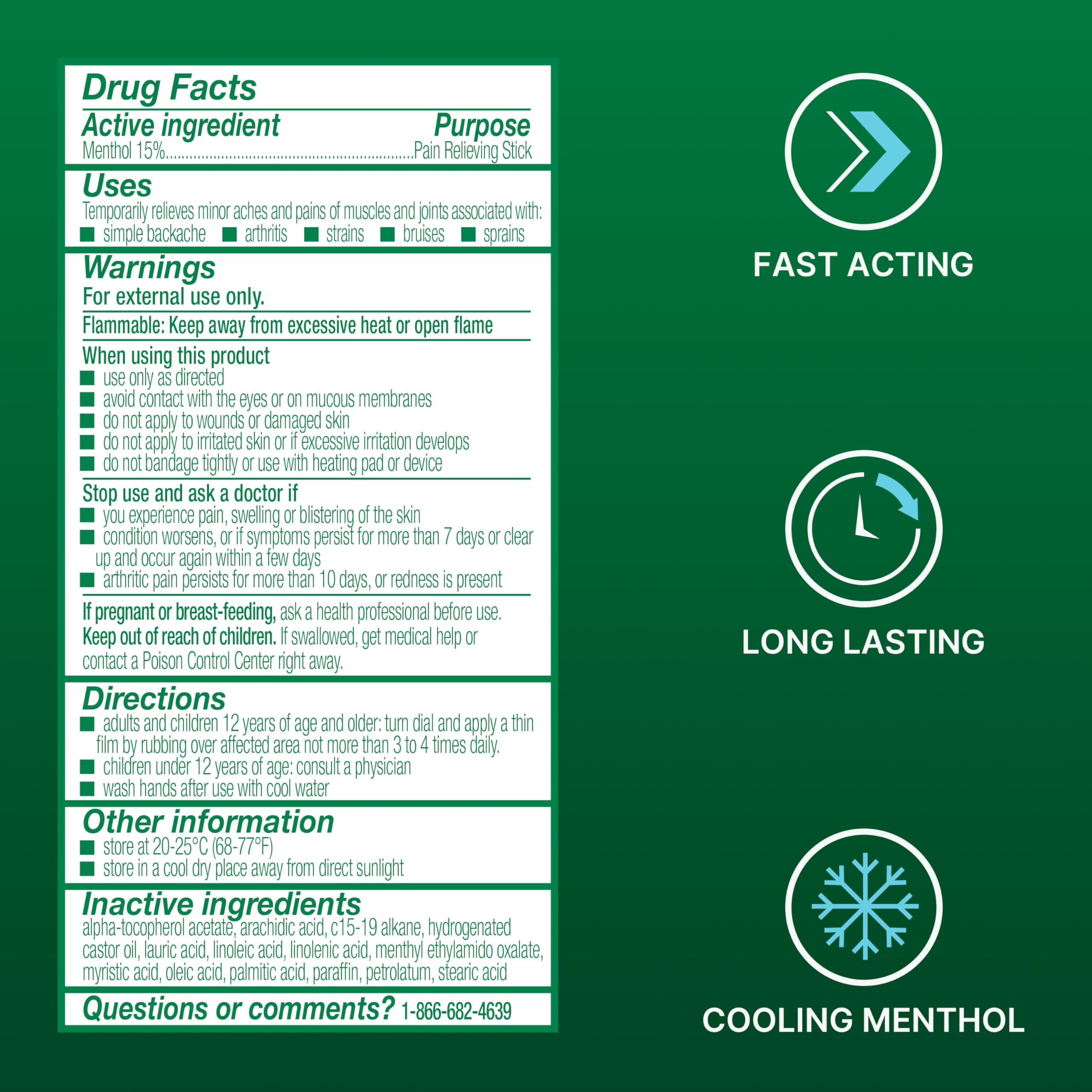 Biofreeze Dry Stick, Mess-Free Relief for Neck, Shoulder, Knee, Hip, Hand & Joint, Cooling Menthol Pain Relief Stick, Up to 100 Uses BiofreezeAu supplements