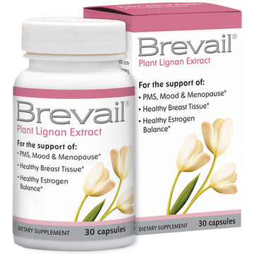 Brevail Plant Lignan Extract Capsules, Proactive Breast Health Supplement with 50 mg SDG Lignans from Flax Seed Hulls for Healthy Estrogen Balance and PMS Mood Support Pills, 30 Count Barlean'sAu supplements