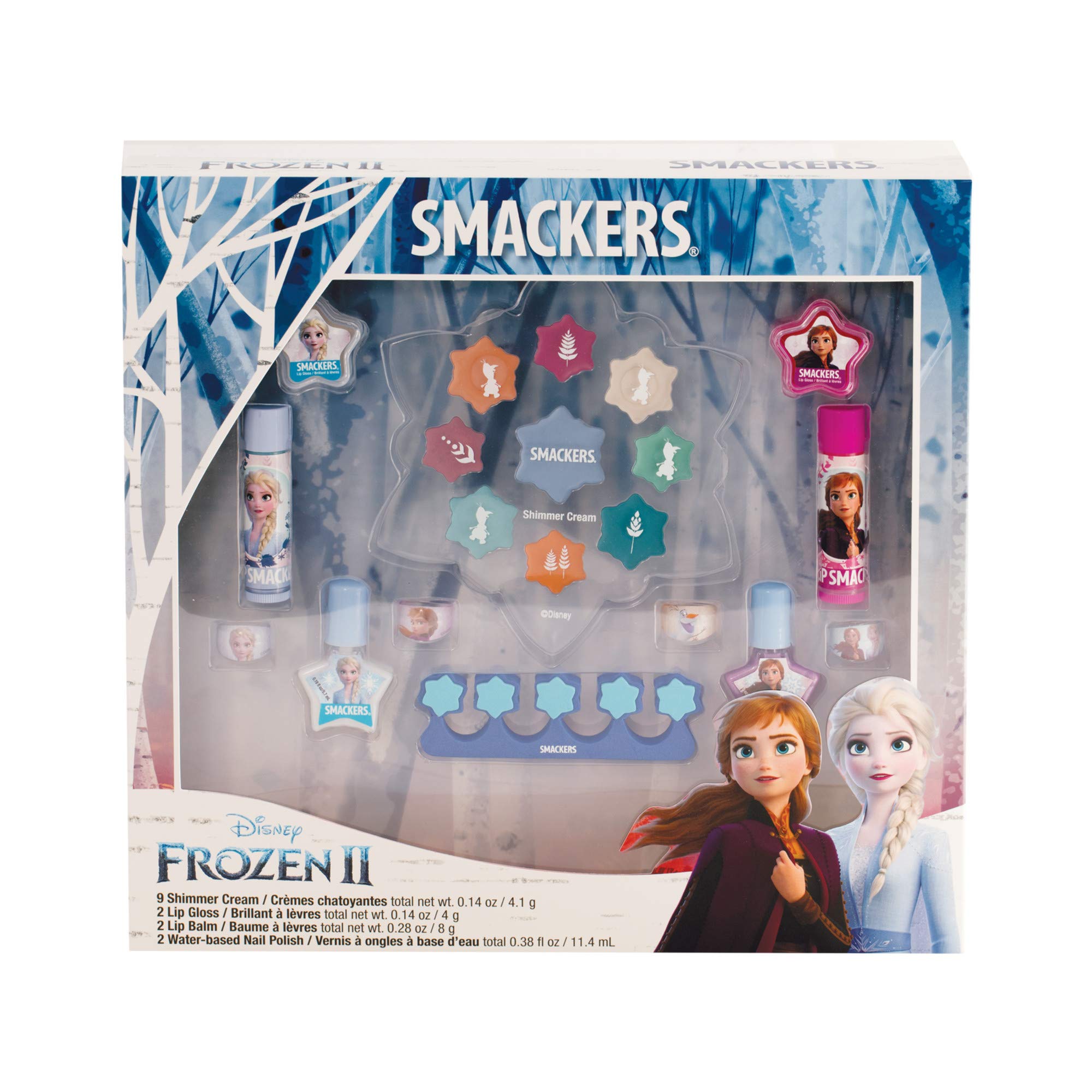 Lip Smacker Disney Frozen II Color Makeup Set For Girls, Shimmer Cream, Lip Gloss, Lip Balm, Nail Polish Lip SmackerAu supplements