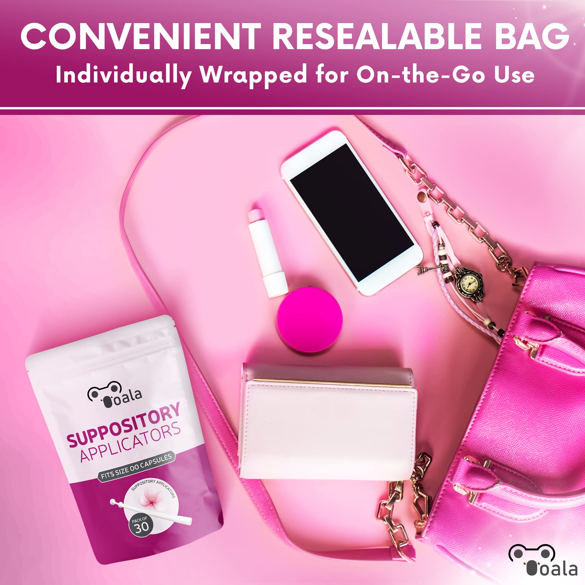 Ooala Disposable Vaginal Suppository Applicators (30-Pack) | Fits Most Brands, Pills, Tablets and Boric Acid OoalaAu supplements