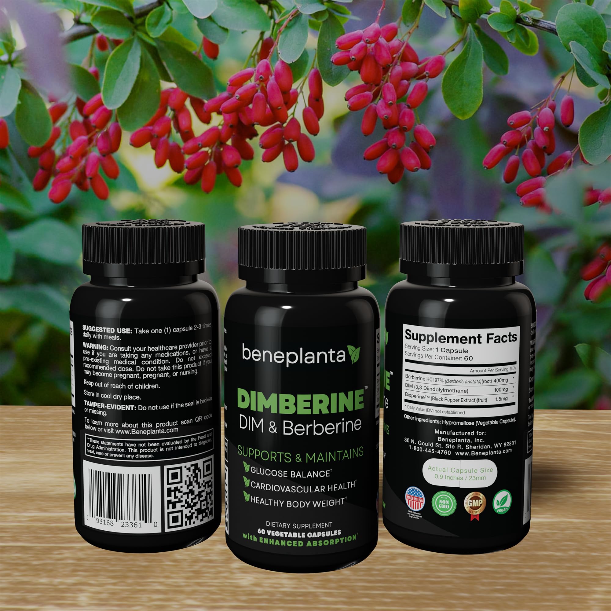 Dimberine - DIM & Berberine, High Purity Enhanced Absorption Formula - 60 Capsules DimberineAu supplements