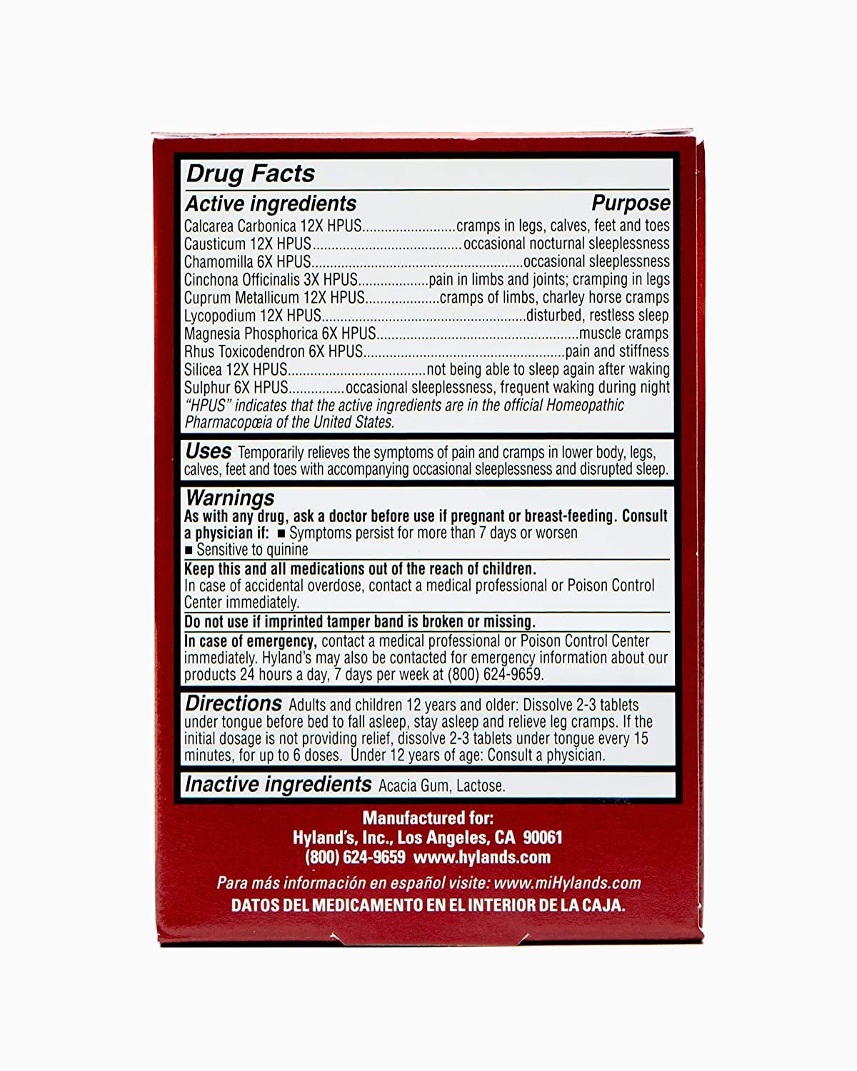 Hyland's Leg Cramps PM Tablets 50 ea 50 Count (Pack of 2) Hyland'sAu supplements