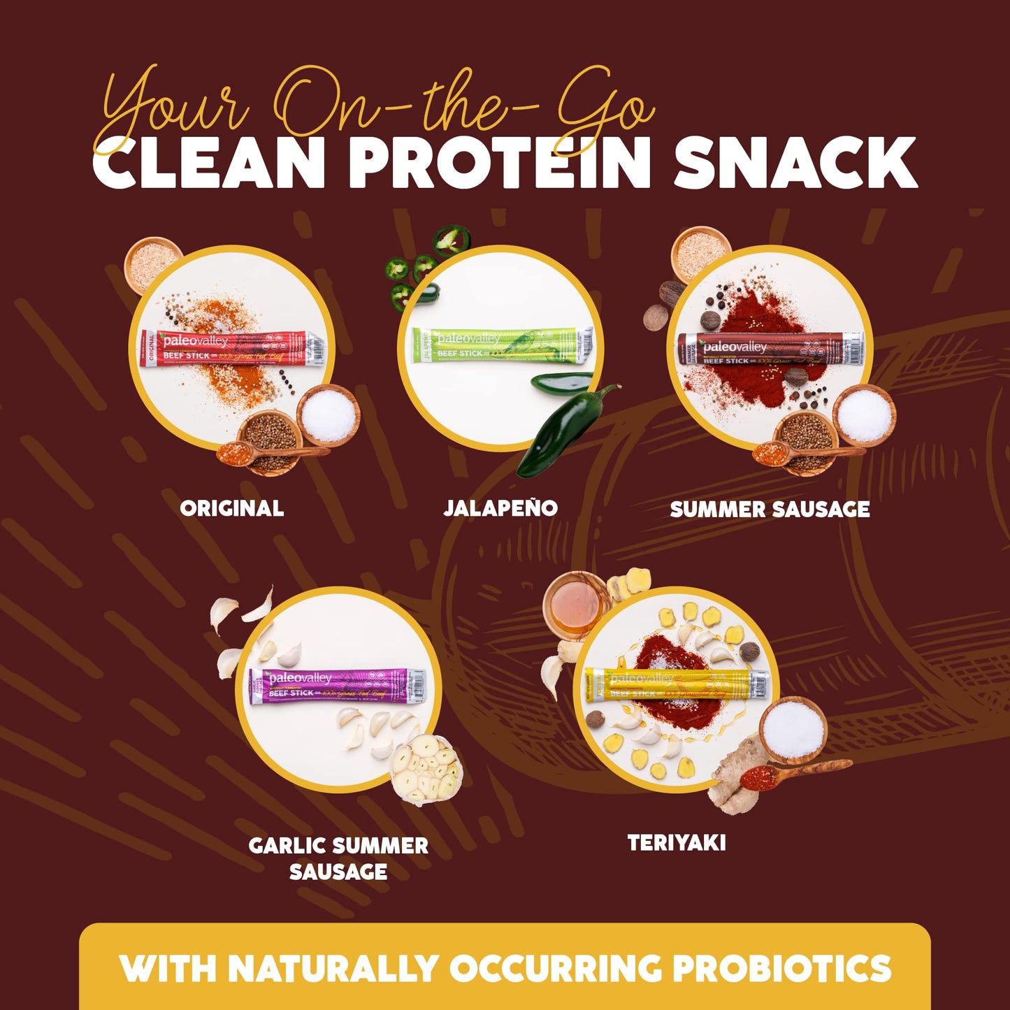 Paleovalley 100% Grass Fed Summer Sausage Beef Sticks - Delicious Gluten Free Beef Snack - High Protein Keto Friendly PaleovalleyUS supplements