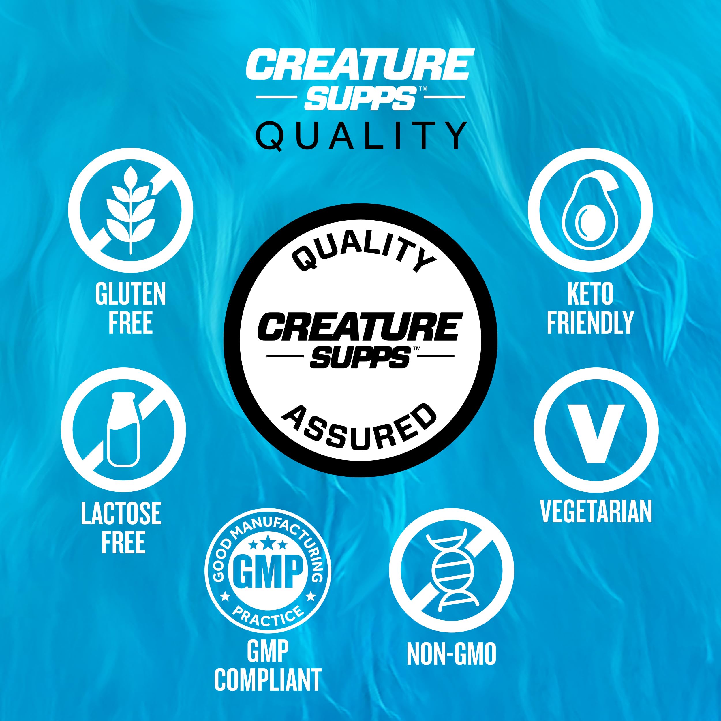 CREATURE® Creatine Complex - Creatine Monohydrate Powder with 5 Types of Creatine Including Con-Crēt® Creatine HCL, Promotes Muscle, Strength, Endurance, Brain Health, Unflavored, 300g 60 Servings CREATUREAu supplements