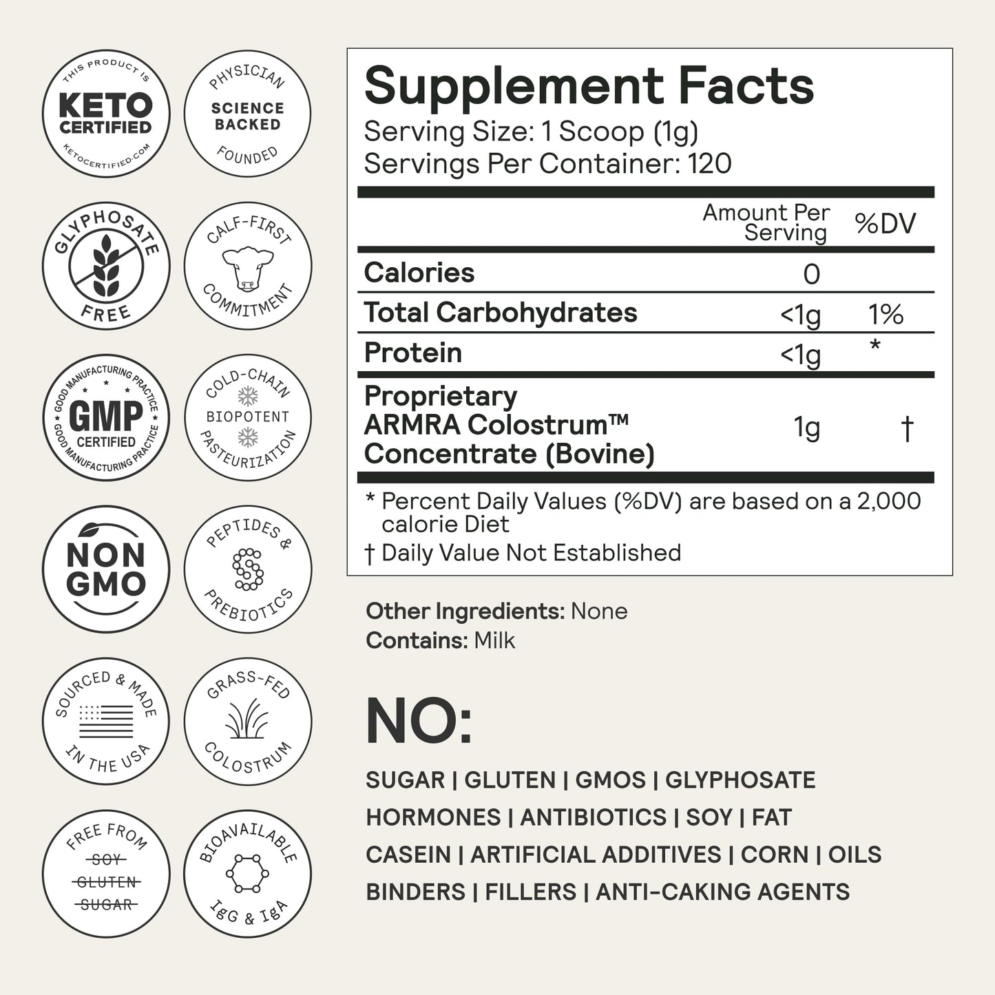 ARMRA Colostrum™ Premium Powder, Grass Fed, Gut Health Bloating Immunity Skin & Hair, Contains 400+ Bioactive Nutrients, Potent Bioavailable, Keto, Gluten & Fat Free (Unflavored and Blood Orange Jars) ARMRAUS supplements