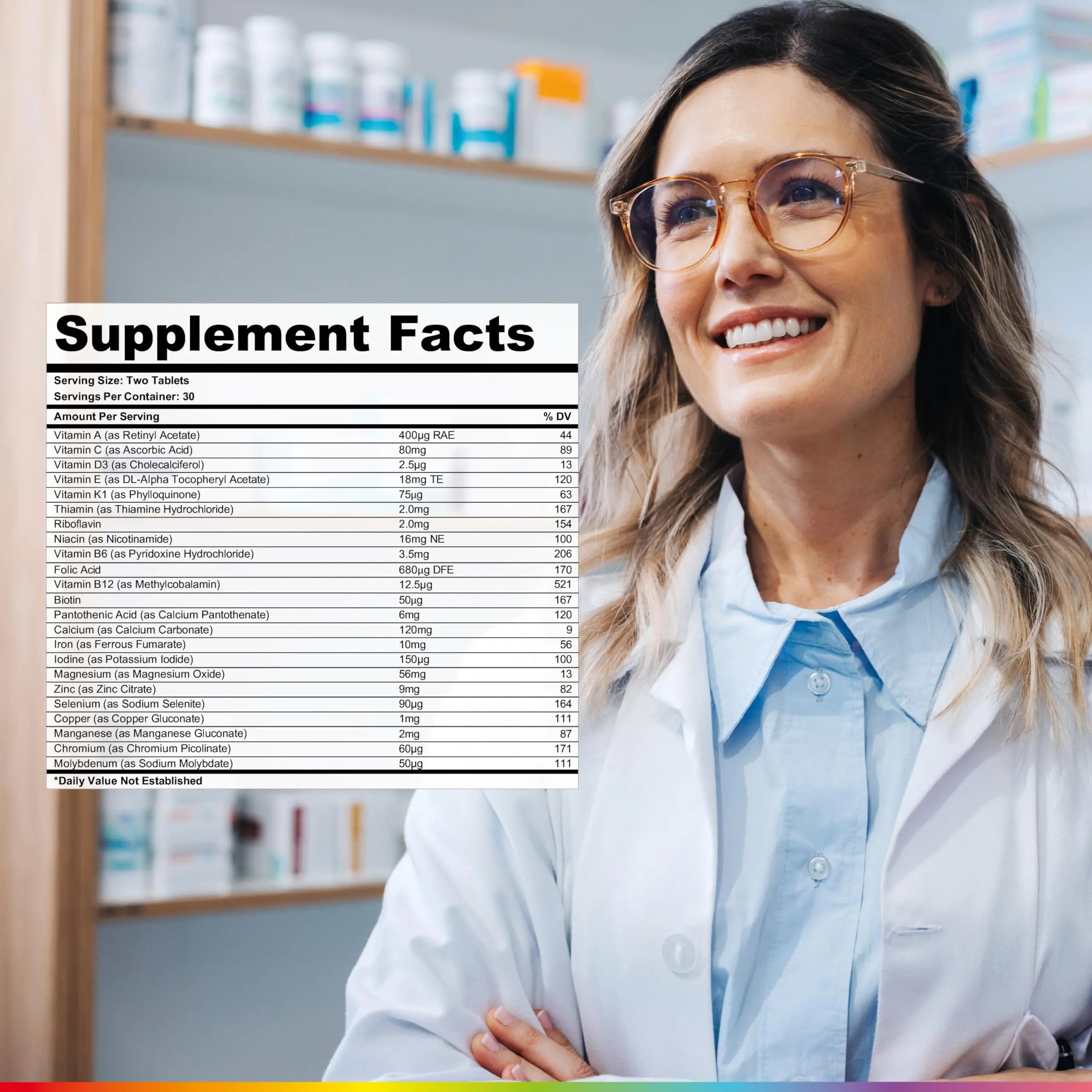 Health & Her Multivitamin for Women with Monthly Natural Cycles - Supplements for Women - Nutrition and Wellbeing Support for Menstrual Cycle Health and HerAu supplements