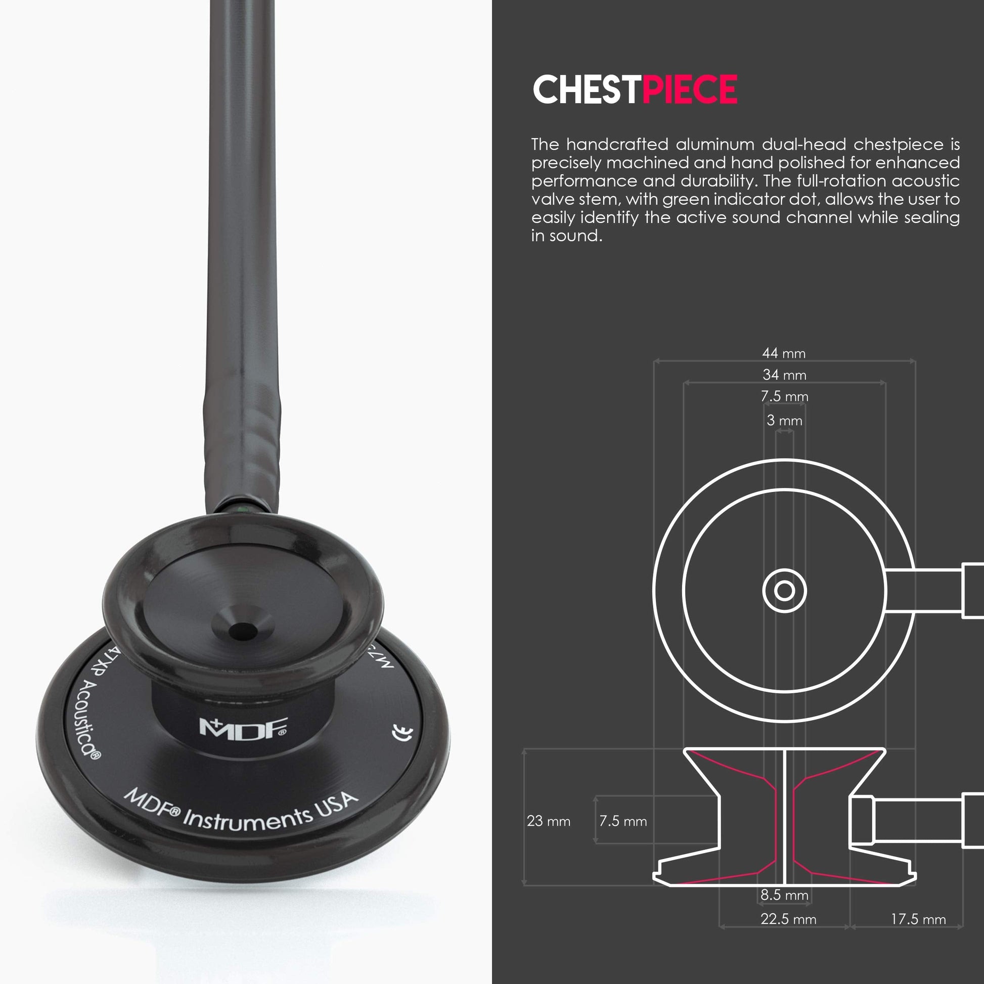 MDF Acoustica Lightweight Stethoscope for Doctors, Nurses, Students MDF InstrumentsUS supplements
