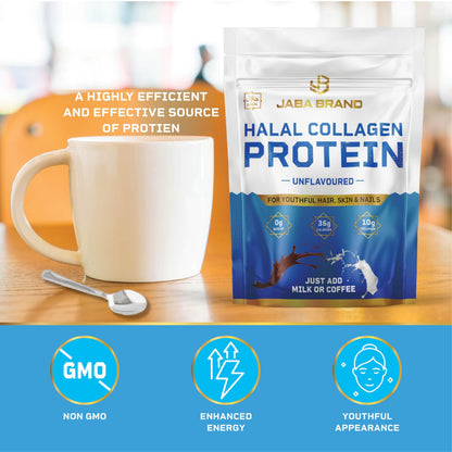 JABA BRAND - Halal Bovine Collagen Protein Powder for Hair, Nails, Joints and Skin JABA BRANDUS supplements