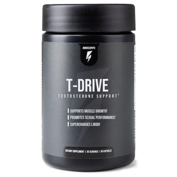 InnoSupps T-Drive Testosterone Booster Enhance Performance Amplify Muscle Growth, Increase Libido & Energy Levels w/KSM-66 Ashwagandha, Magnesium, Vitamin D, Niacin Boron, Fenugreek, 90 Caps, 30 Days InnoSuppsAu supplements