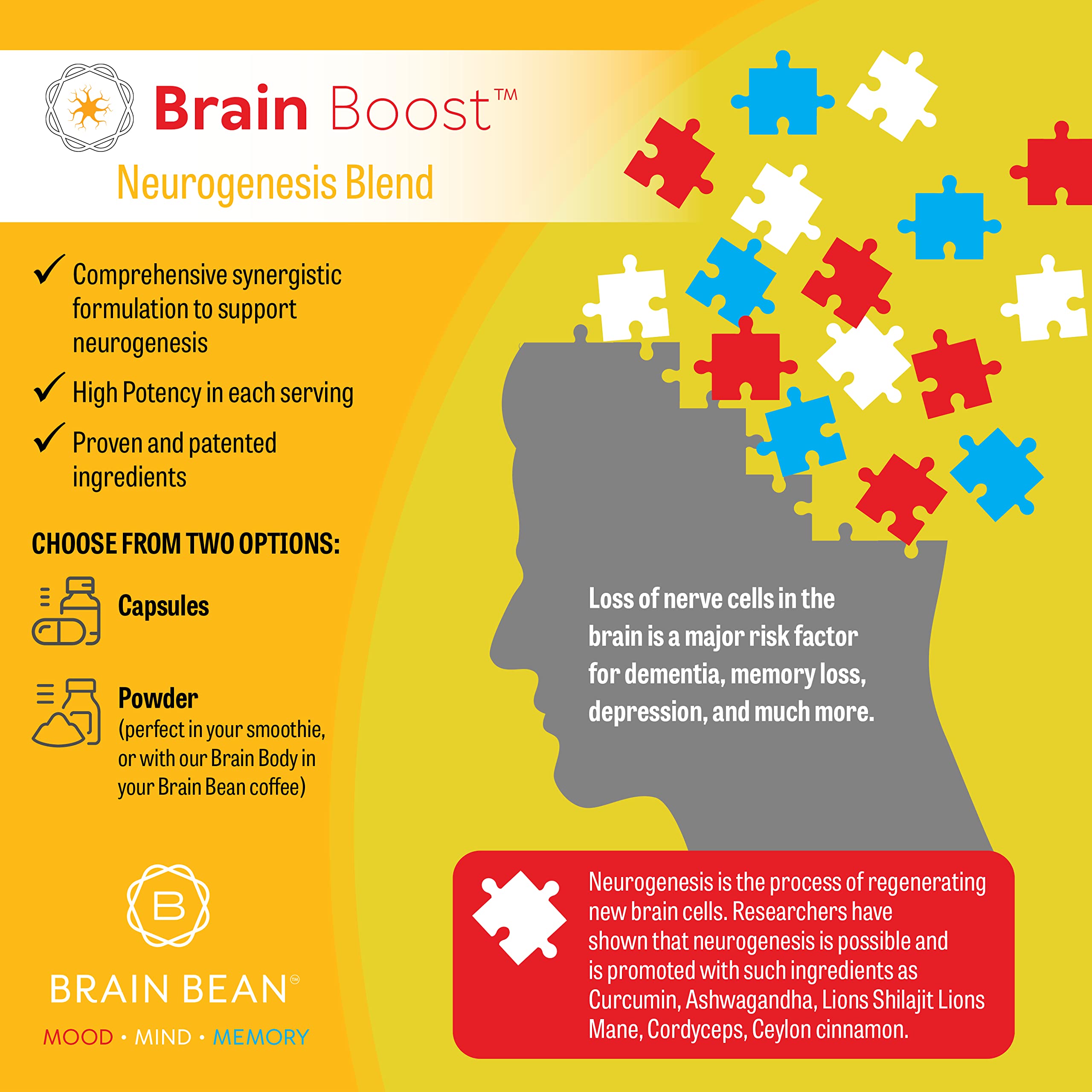 Brain Bean Brain-Boost (Formerly Brain BeanAu supplements