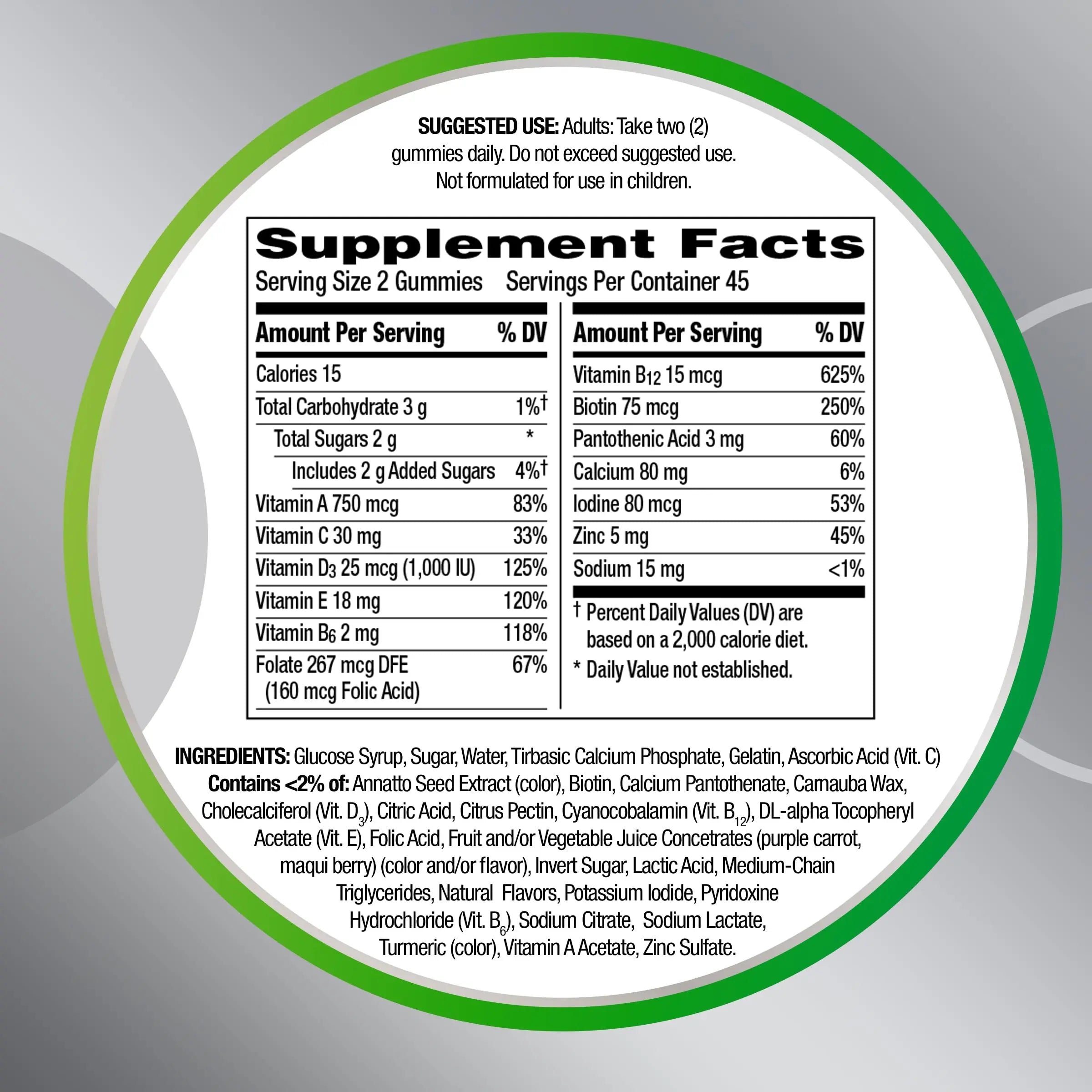 Centrum MultiGummies Gummy Multivitamin for Adults 50 Plus, Multivitamin/Multimineral Supplement with Calcium CentrumAu supplements