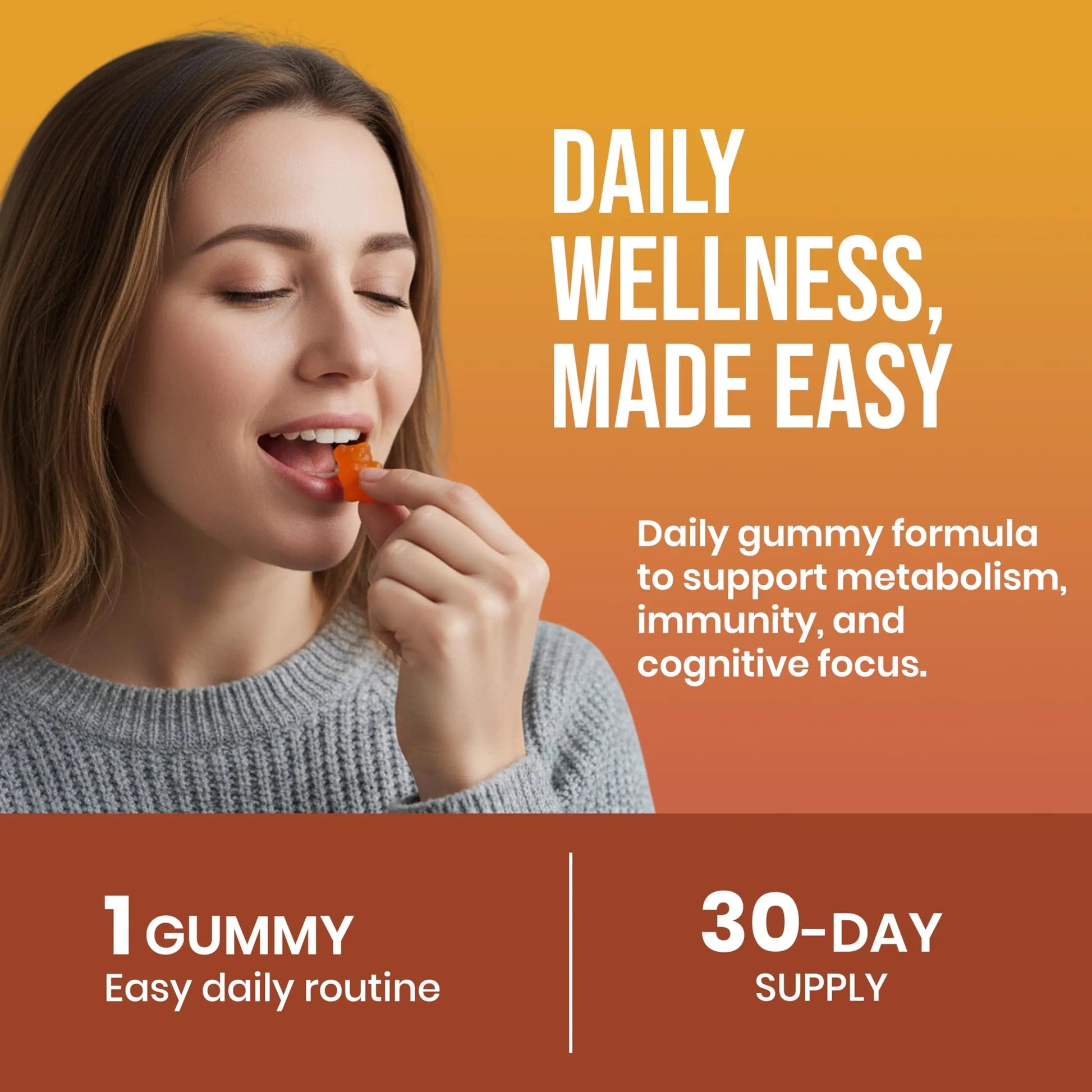 CHARMSVEDA Multivitamin Gummies – Energy, Immunity & Overall Wellness with DHA, Vitamin C, Zinc & Antioxidants – Orange Flavour – 30 Gummies CHARMSVEDAAu supplements