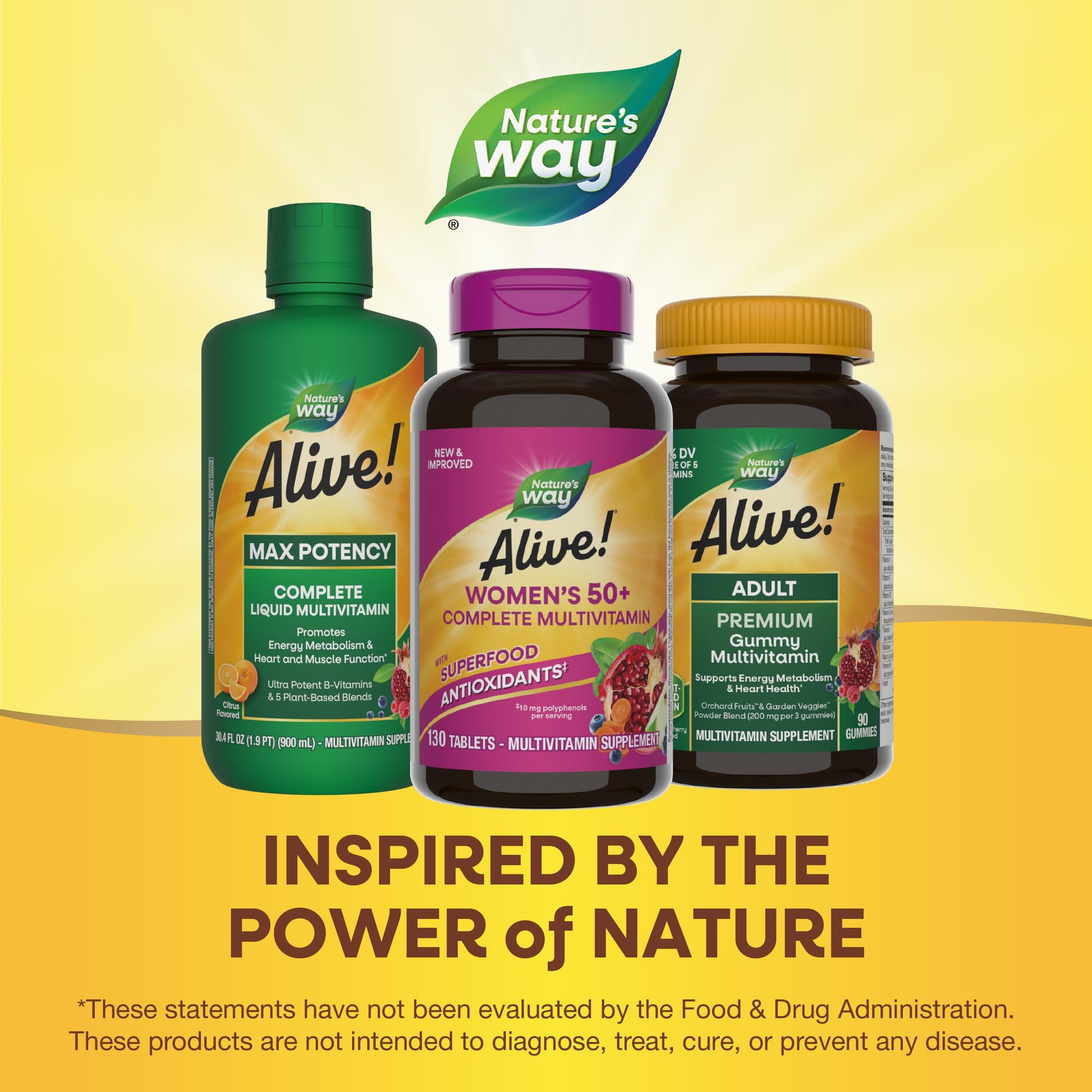 Nature's Way Alive! Women's 50+ Complete Multivitamins, Supports Healthy Heart, Brain, Bones Nature's WayAu supplements