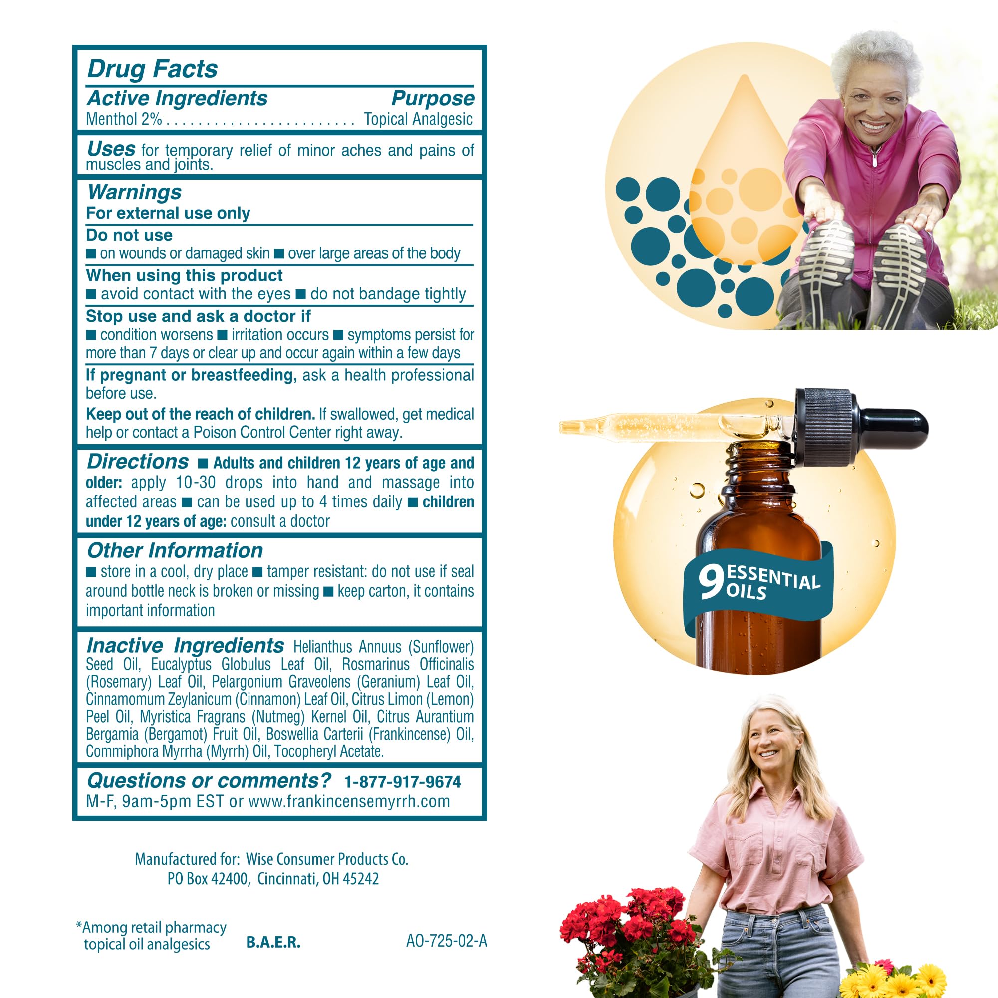 Frankincense & Myrrh Arthritis Pain Relief Rubbing Oil – Arthritis Pain Reliever with Frankincense Essential Oil for Sciatica, Lower Back, Neck, Hands, Knees, Joints and Shoulders, 2 fl.oz. - 1 Pack FRANKINCENSE & MYRRHAu supplements
