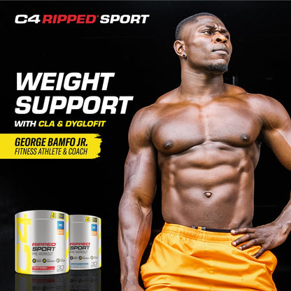 C4 Ripped Sport Pre Workout Powder Fruit Punch - NSF Certified for Sport + Sugar Free CellucorUS supplements