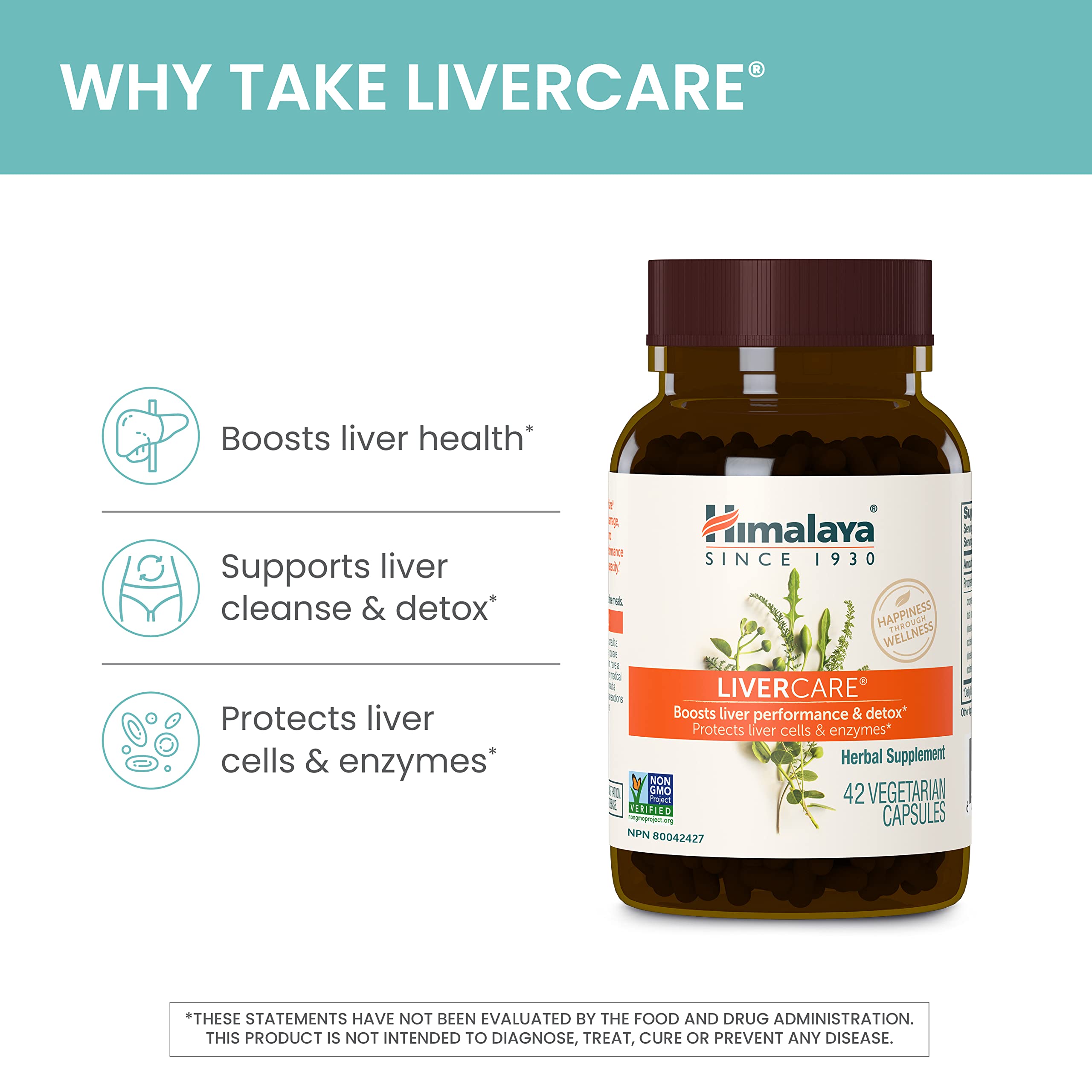 Himalaya LiverCare for Total Liver Support, Cleanse and Detox, Protects Cells & Enzymes HimalayaAu supplements