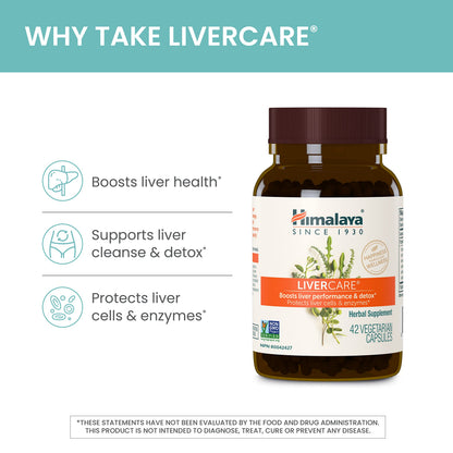 Himalaya LiverCare for Total Liver Support, Cleanse and Detox, Protects Cells & Enzymes HimalayaUS supplements