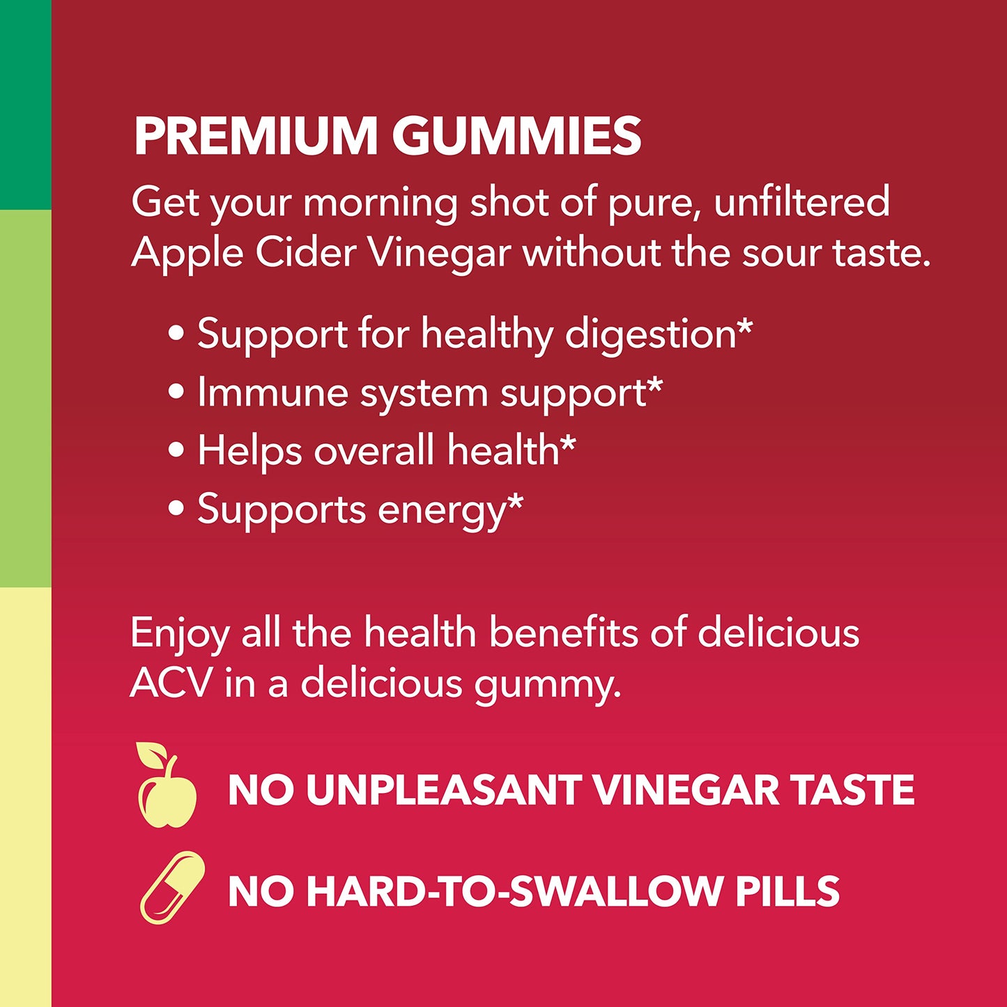 Organic Apple Cider Vinegar Gummies Detox | The Mother Enzyme | ACV Gummy HAVASU NUTRITIONUS supplements