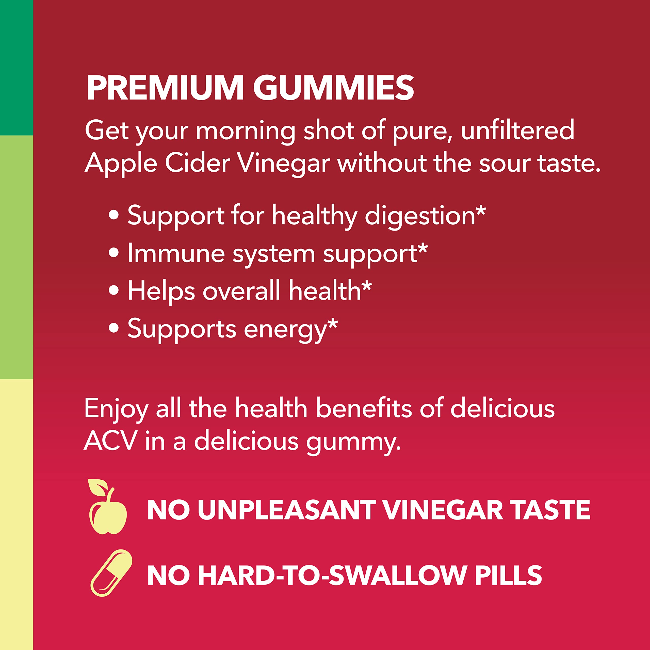 Organic Apple Cider Vinegar Gummies Detox | The Mother Enzyme | ACV Gummy HAVASU NUTRITIONUS supplements