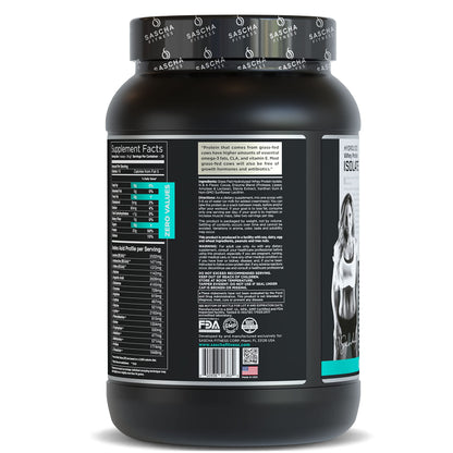 SASCHA FITNESS Hydrolyzed Whey Protein Isolate,100% Grass-Fed (2 Pounds, Cookies SASCHA FITNESSUS supplements