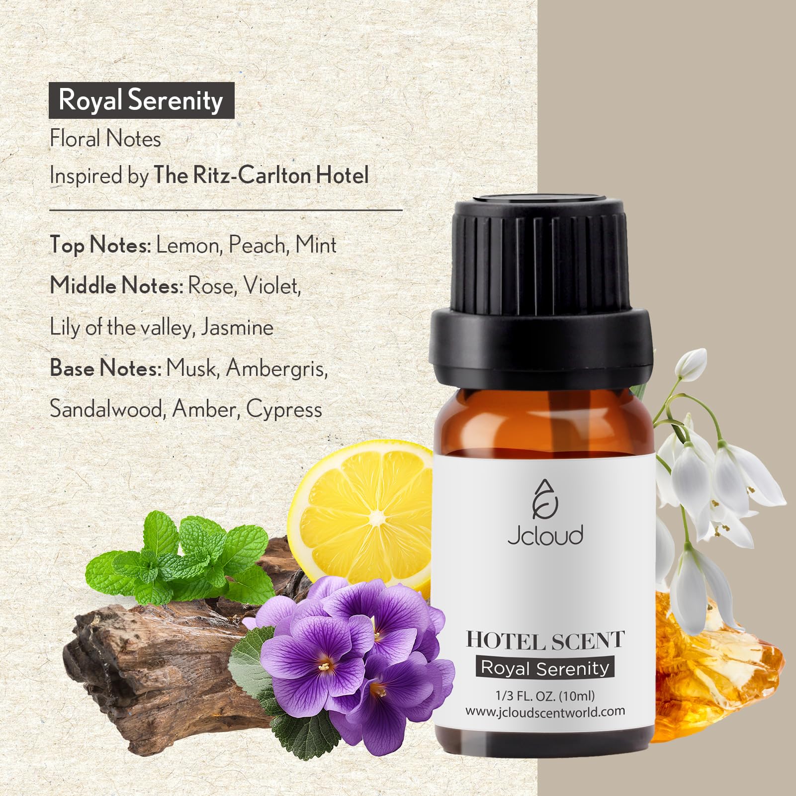 JCLOUD Royal Serenity Essential Oil Inspired by Ritz-Carlton Hotel | Hotel Collection - Pure Aromatherapy JCLOUDAu supplements