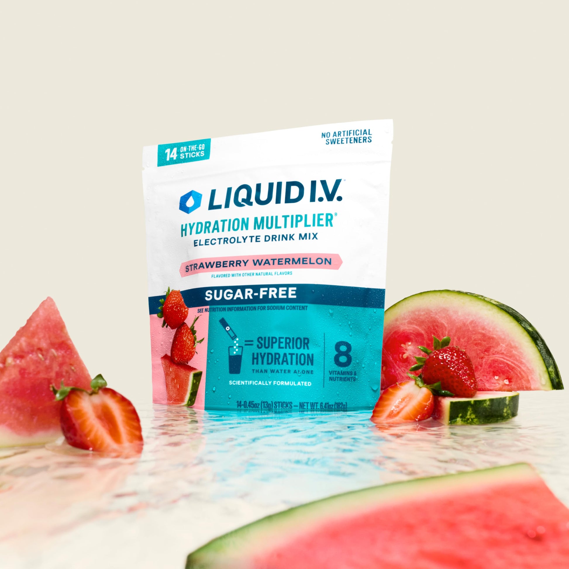 Liquid I.V.® Hydration Multiplier Sugar-Free - Strawberry Watermelon | Electrolyte Powder Drink Mix | 1 Pack (14 Servings) Liquid I.V.US supplements