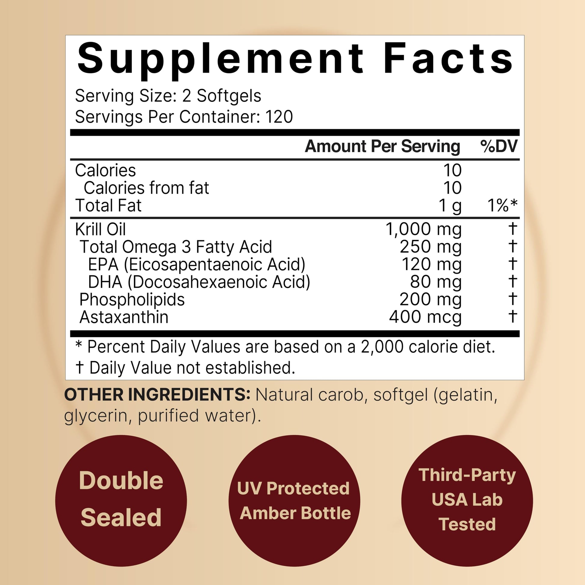 NatureBell Antarctic Krill Oil 1000mg Supplement, 240 Softgels, Natural Source of Omega-3 NatureBellUS supplements