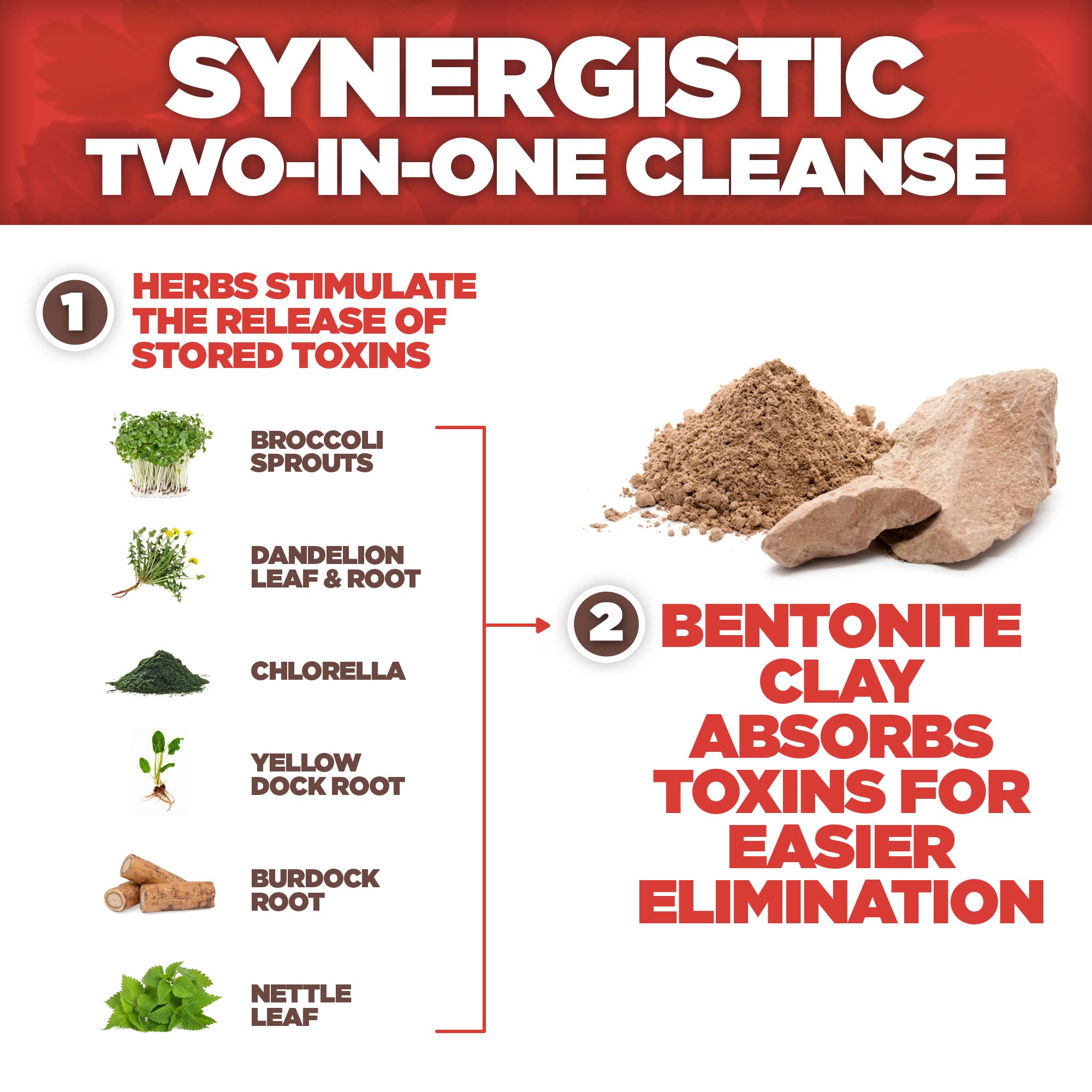 Yerba Prima Bentonite Clay Plus Herbal Detox - 60 Veggie Capsules - Natural Cleansing Supplement Yerba PrimaAu supplements