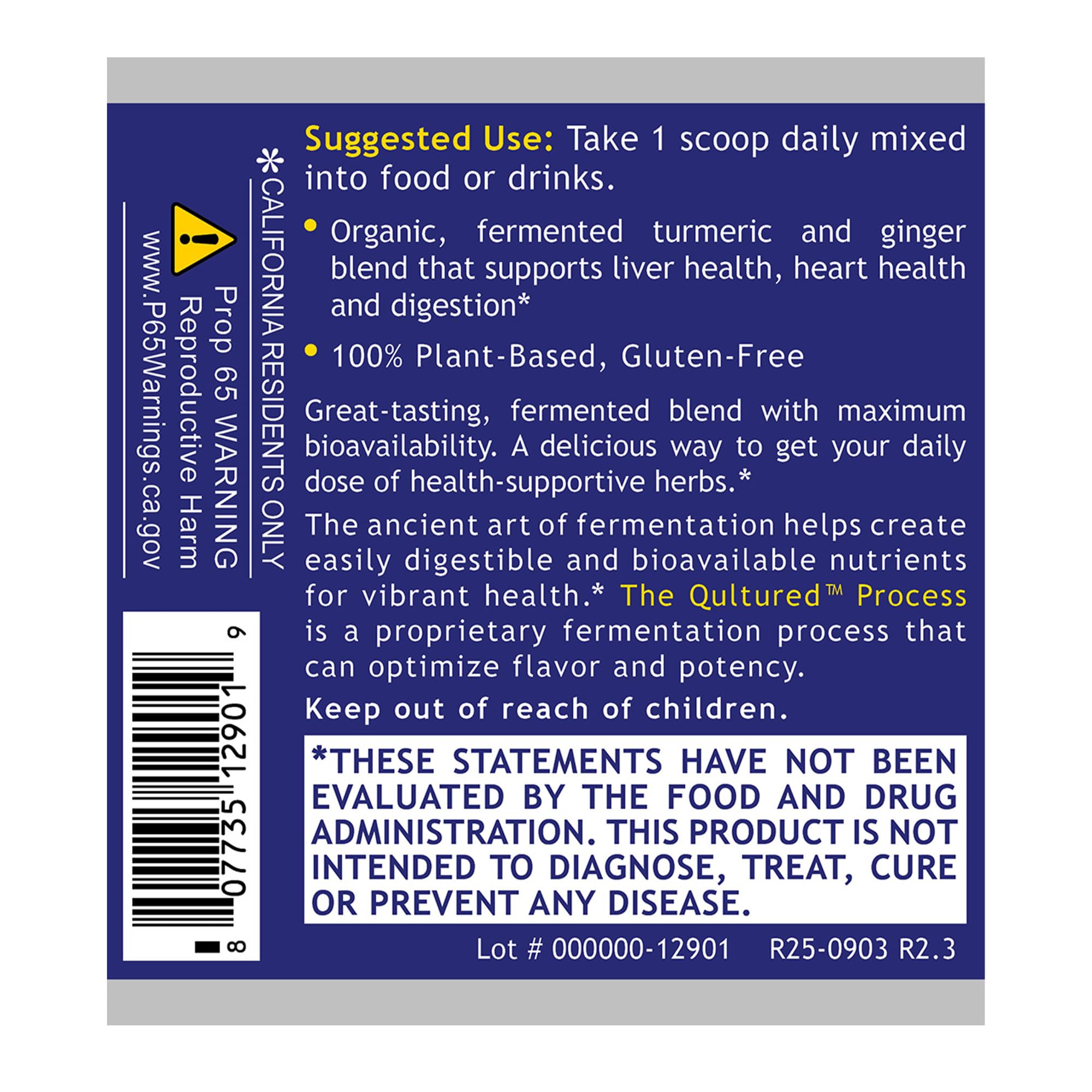 Premier Research Labs Premier Fermented Turmeric/Ginger Root - Probiotic Fermented Turmeric & Ginger Powder Supplement, Active Curcuminoids, Herbal Supplement - 4.7 Oz Premier Research LabsAu supplements