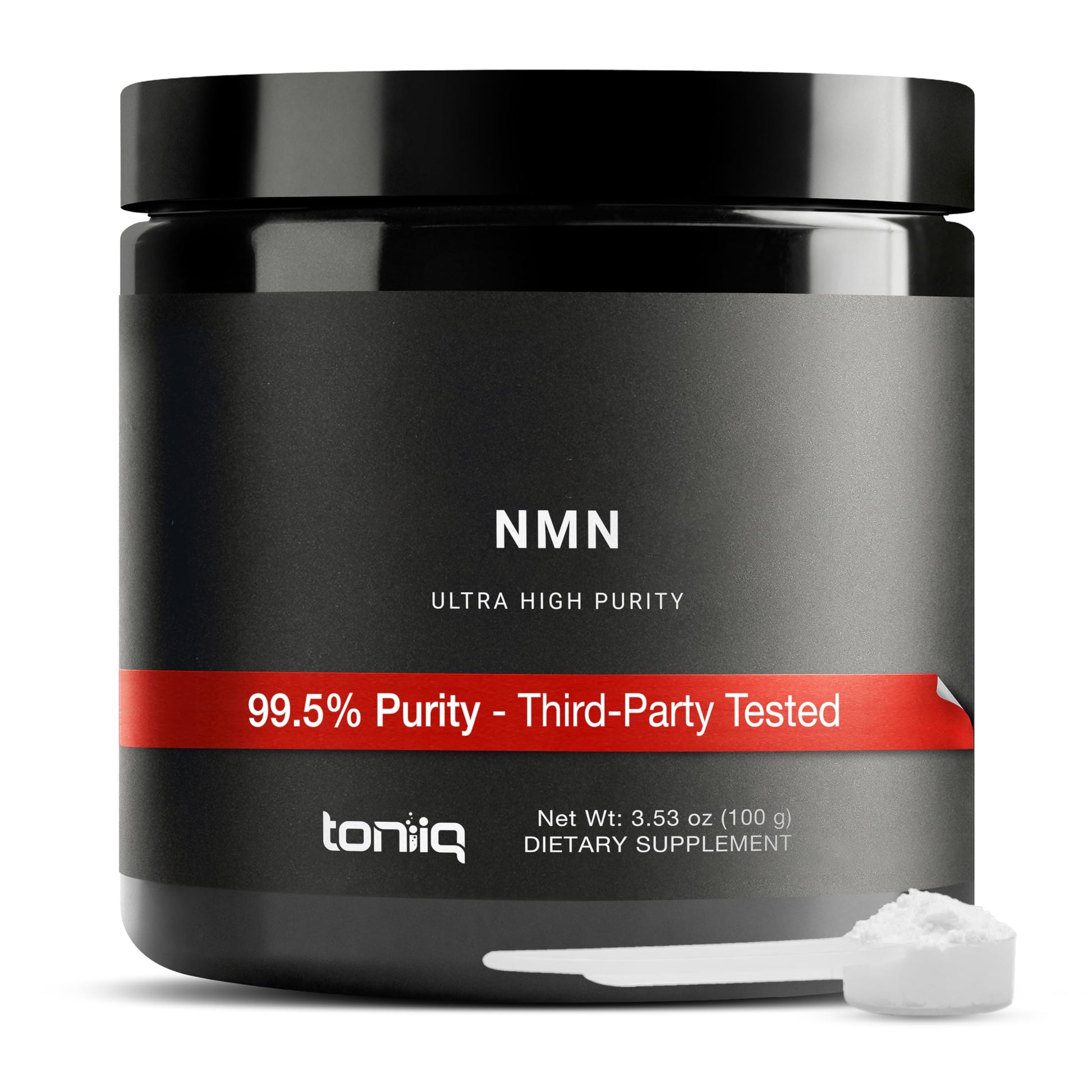 Toniiq Ultra High Purity NMN Powder - 100 Grams - 99.5% Highly Purified and Highly Bioavailable - Fully Stabilized Formula - Supports NAD+ Levels - Nicotinamide Mononucleotide Powder Supplement ToniiqAu supplements