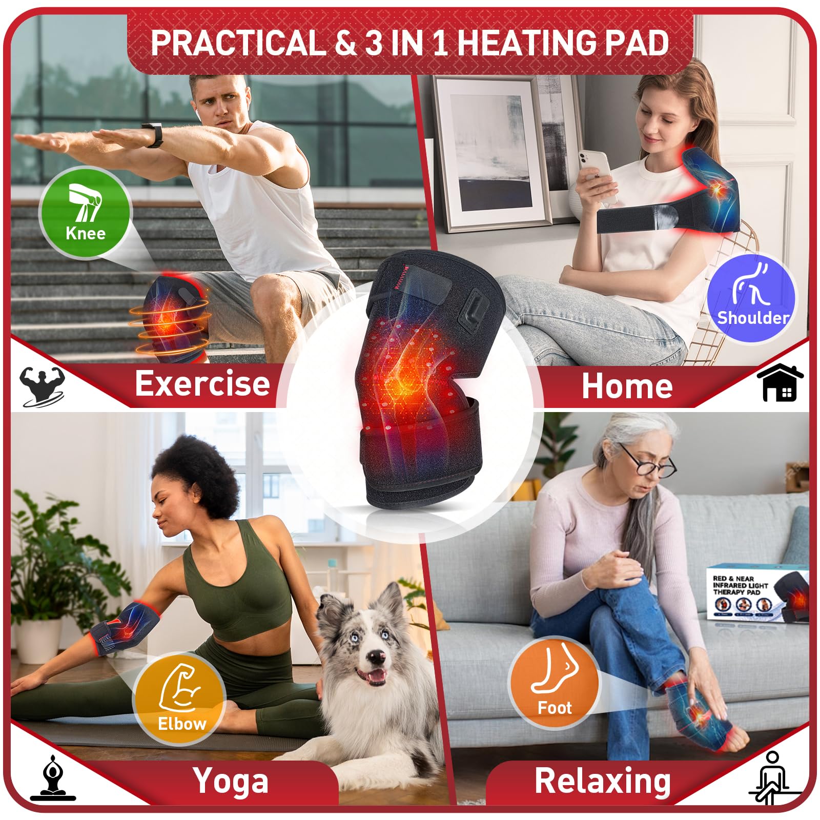 Red Light Therapy for Knee, 660nm Red Light and 850nm Near Infrared Light Therapy Device RikimxinAu supplements