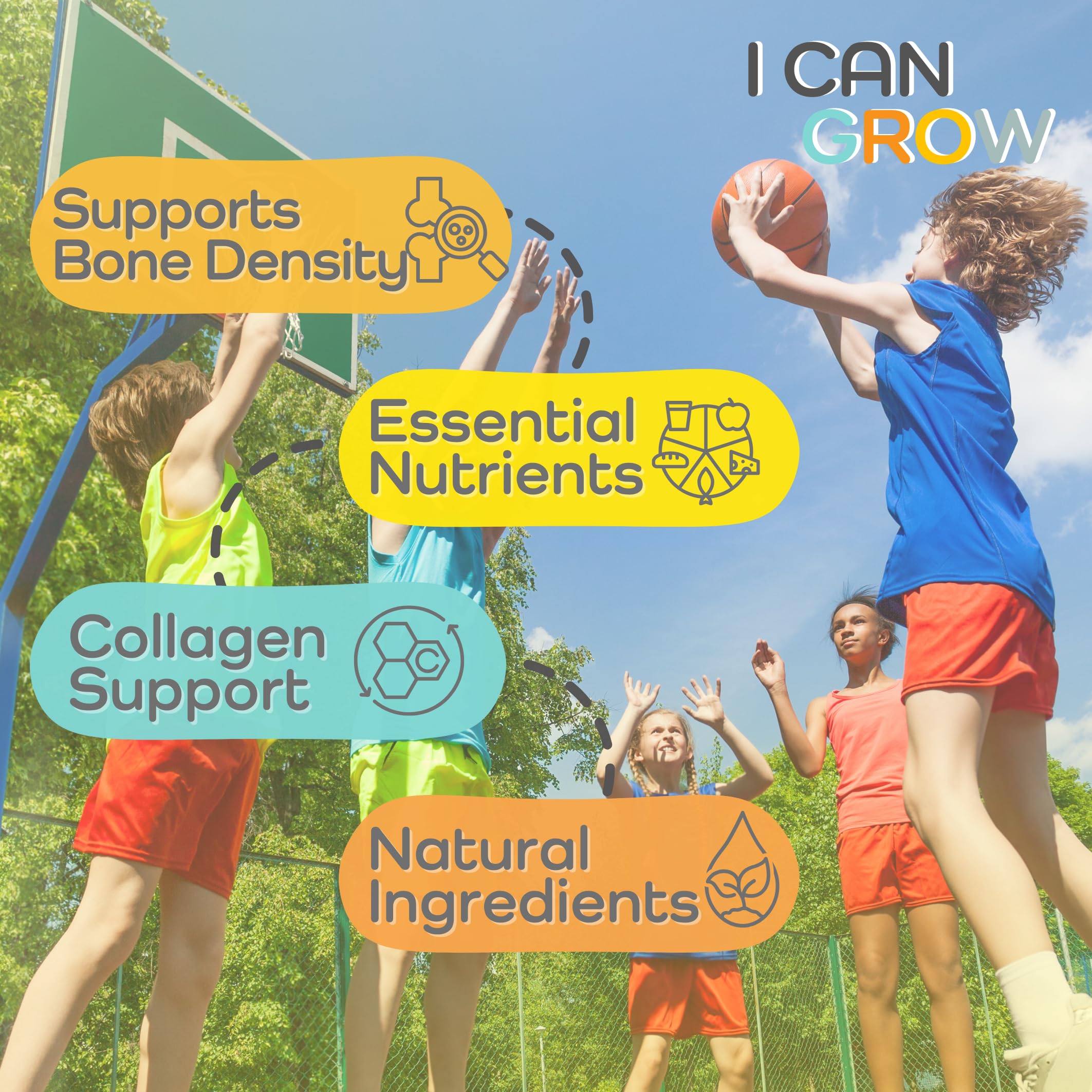 Fawelo I Can Grow (2 Pack) - for Kids 10+ and Teens | Enhances Natural Development | Strength Bone, Muscle & Joints | Immunity & Overall Health | Transparent Ingredients | Made in the USA FaweloAu supplements