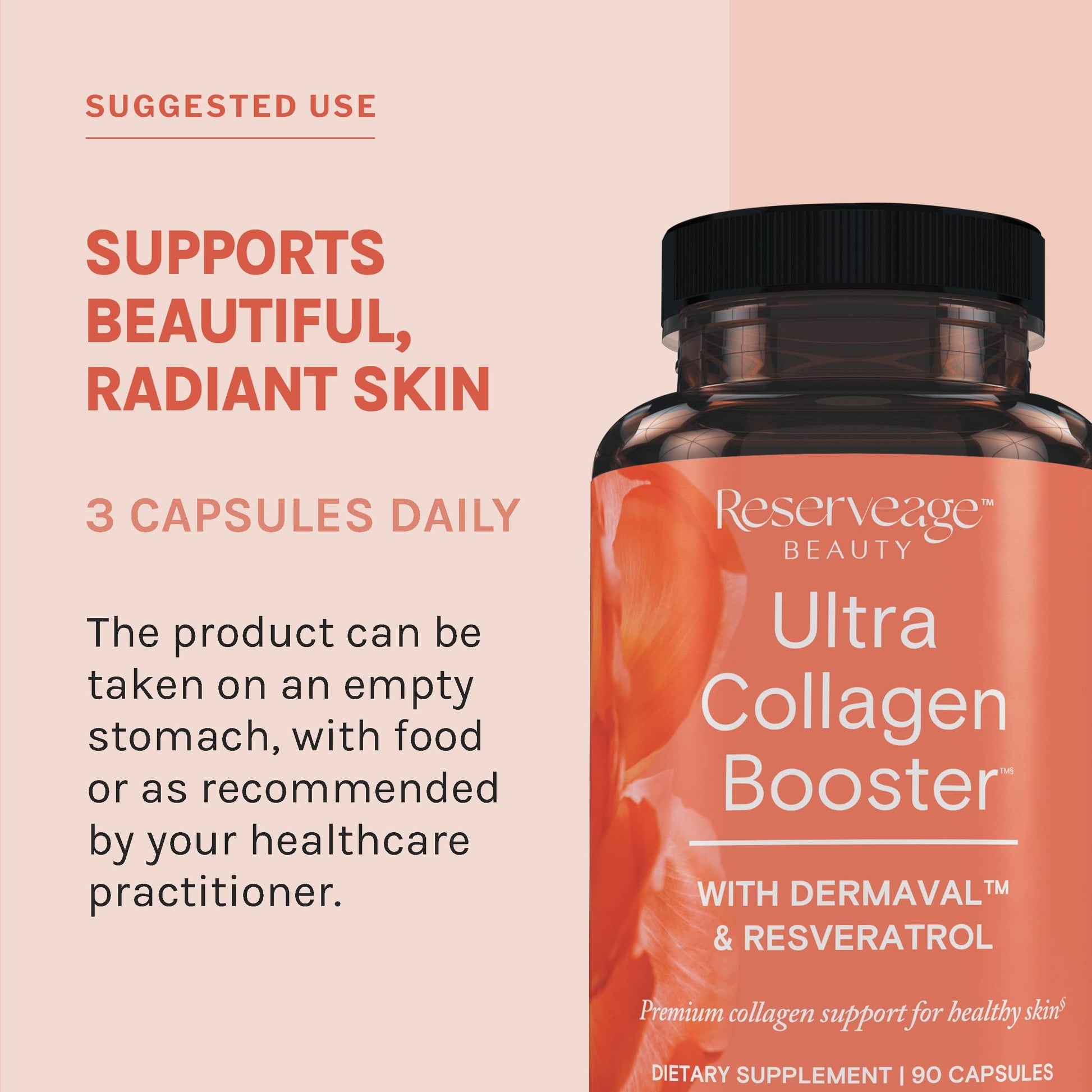 Reserveage Ultra Collagen Booster & Keratin Hair Booster - Features Dermaval, Biotin & Resveratrol - Support Hair & Skin - 90 Ultra Collagen Booster Capsules, 120 Keratin Hair Booster Capsules Reserveage NutritionAu supplements
