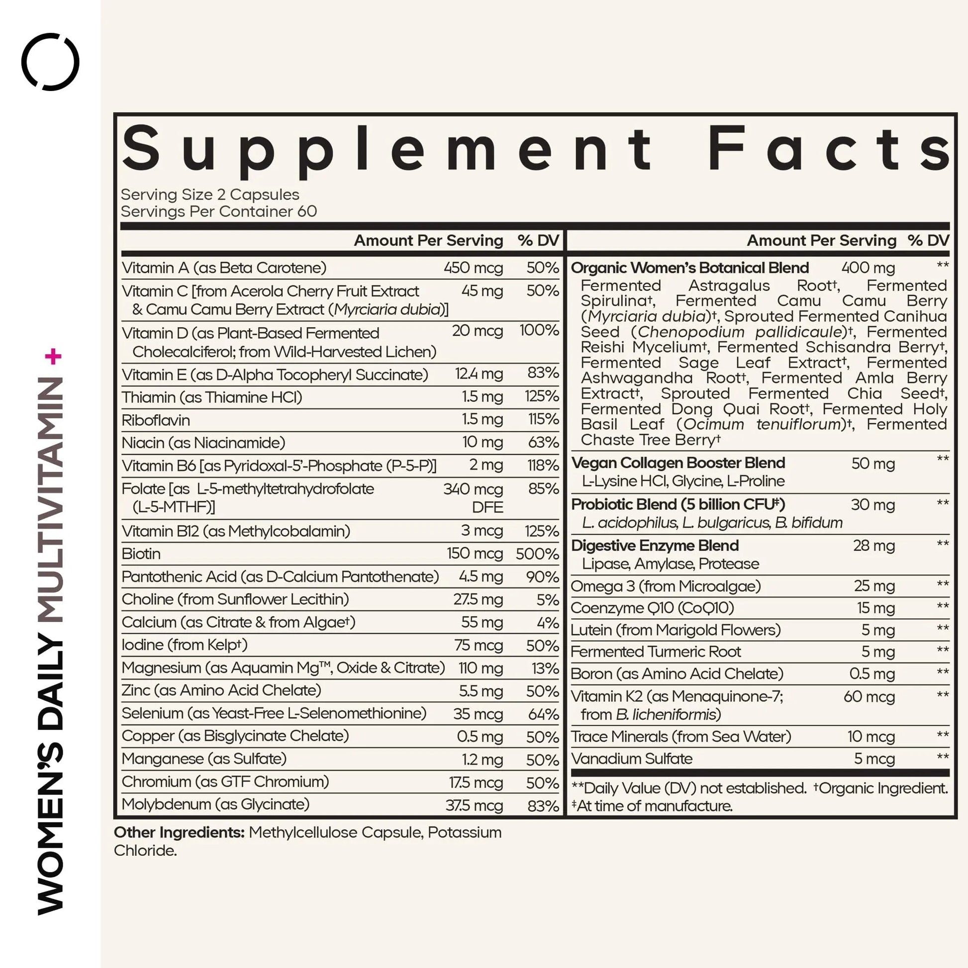 Codeage Women’s Daily Multivitamin, 25+ Vitamins & Minerals, Fermented, Organic Whole Foods, Probiotics Supplement CodeageAu supplements