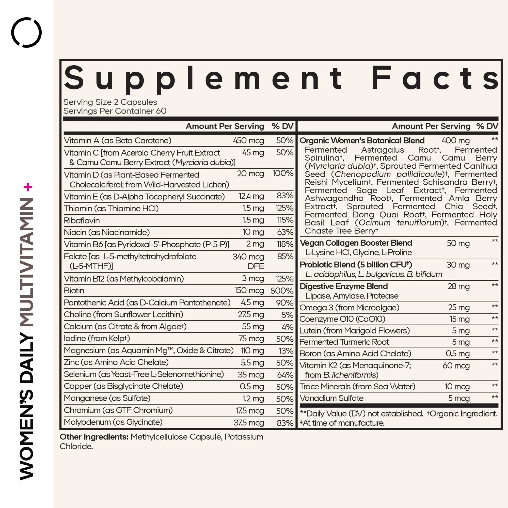 Codeage Women’s Daily Multivitamin, 25+ Vitamins & Minerals, Fermented, Organic Whole Foods, Probiotics Supplement CodeageAu supplements