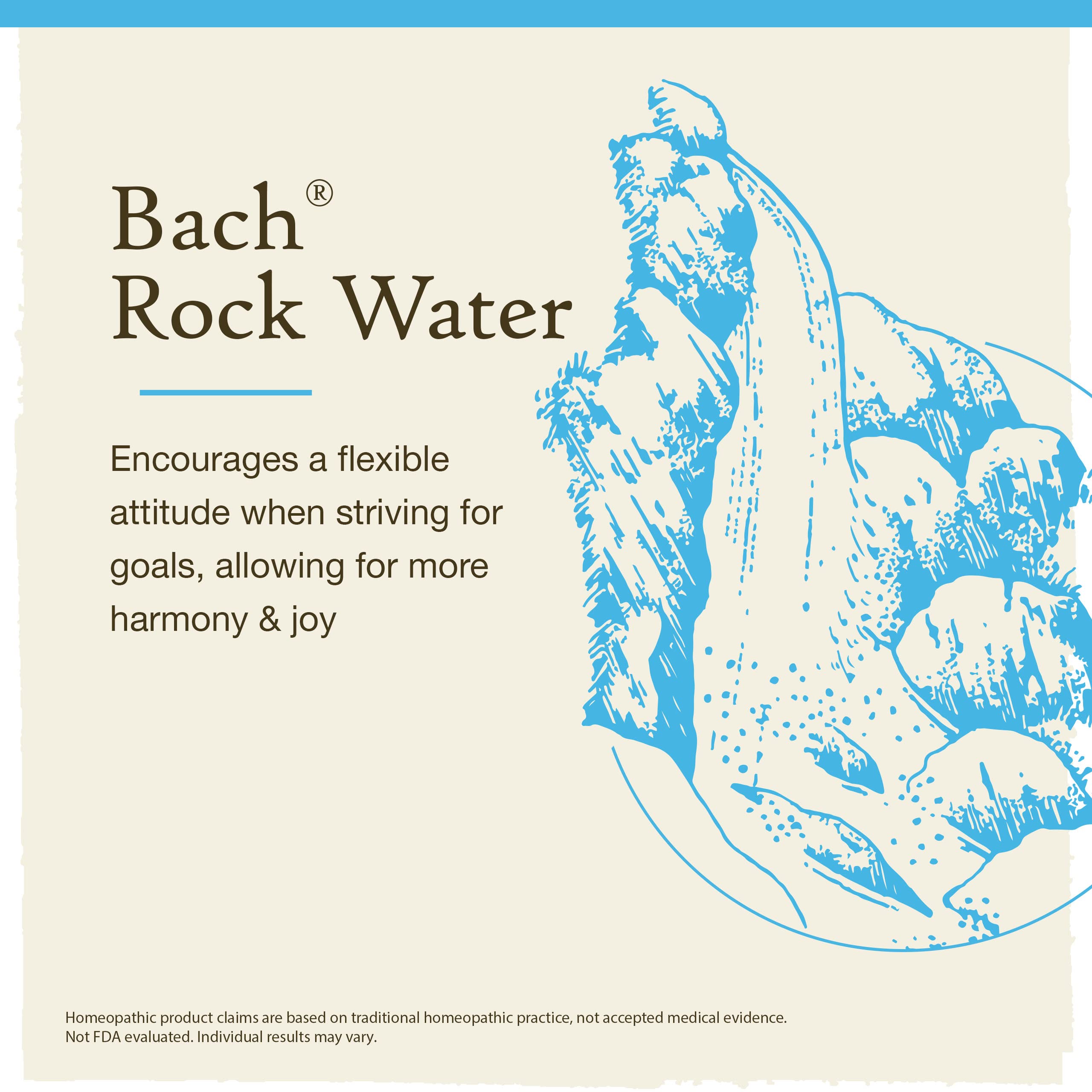 Bach Original Flower Remedies, Rock Water for Flexibility, Natural Homeopathic Flower Essence BachAu supplements