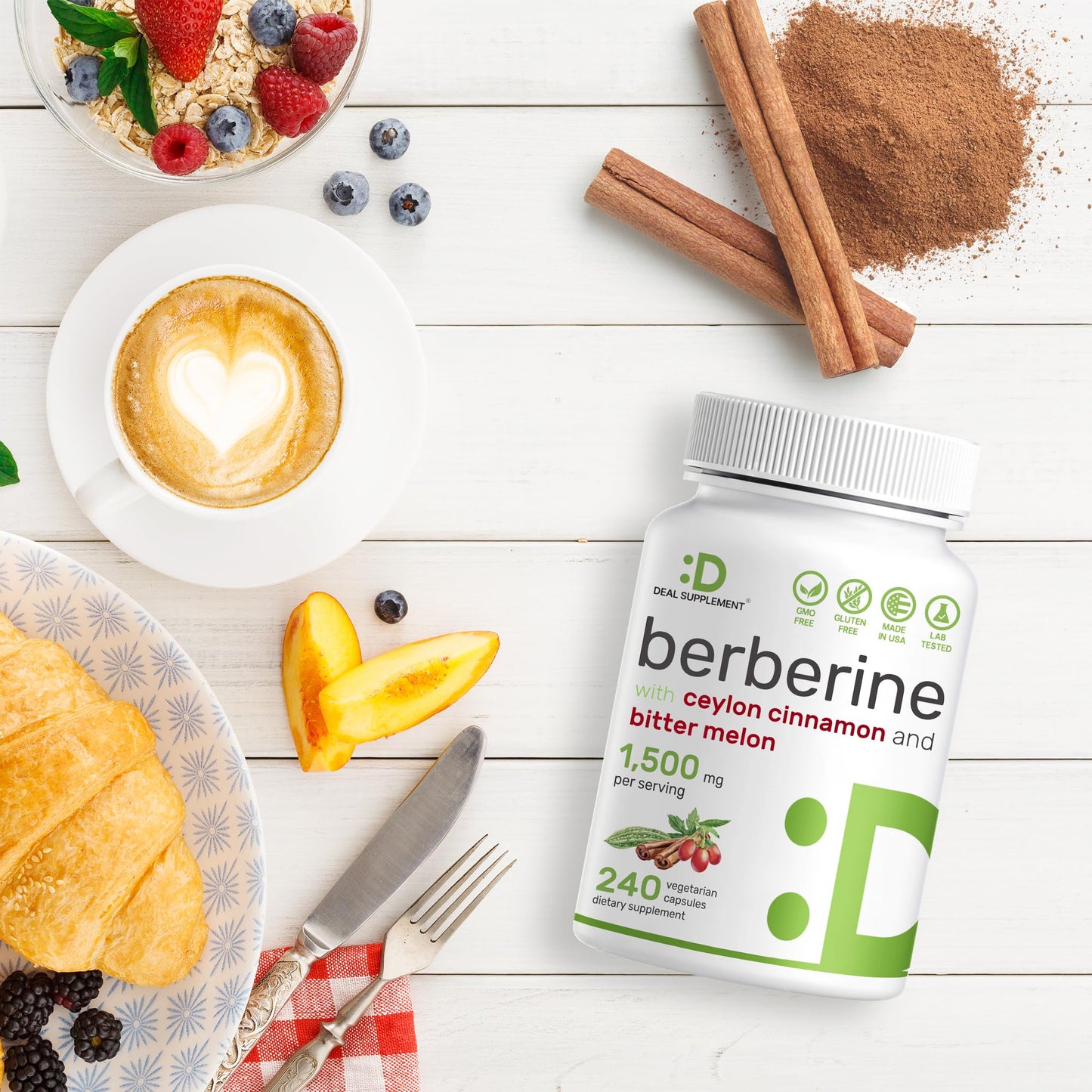 Berberine Supplement 500mg Per Capsule (1500mg Per Serving) | 240 Veggie Capsules DEAL SUPPLEMENTUS supplements