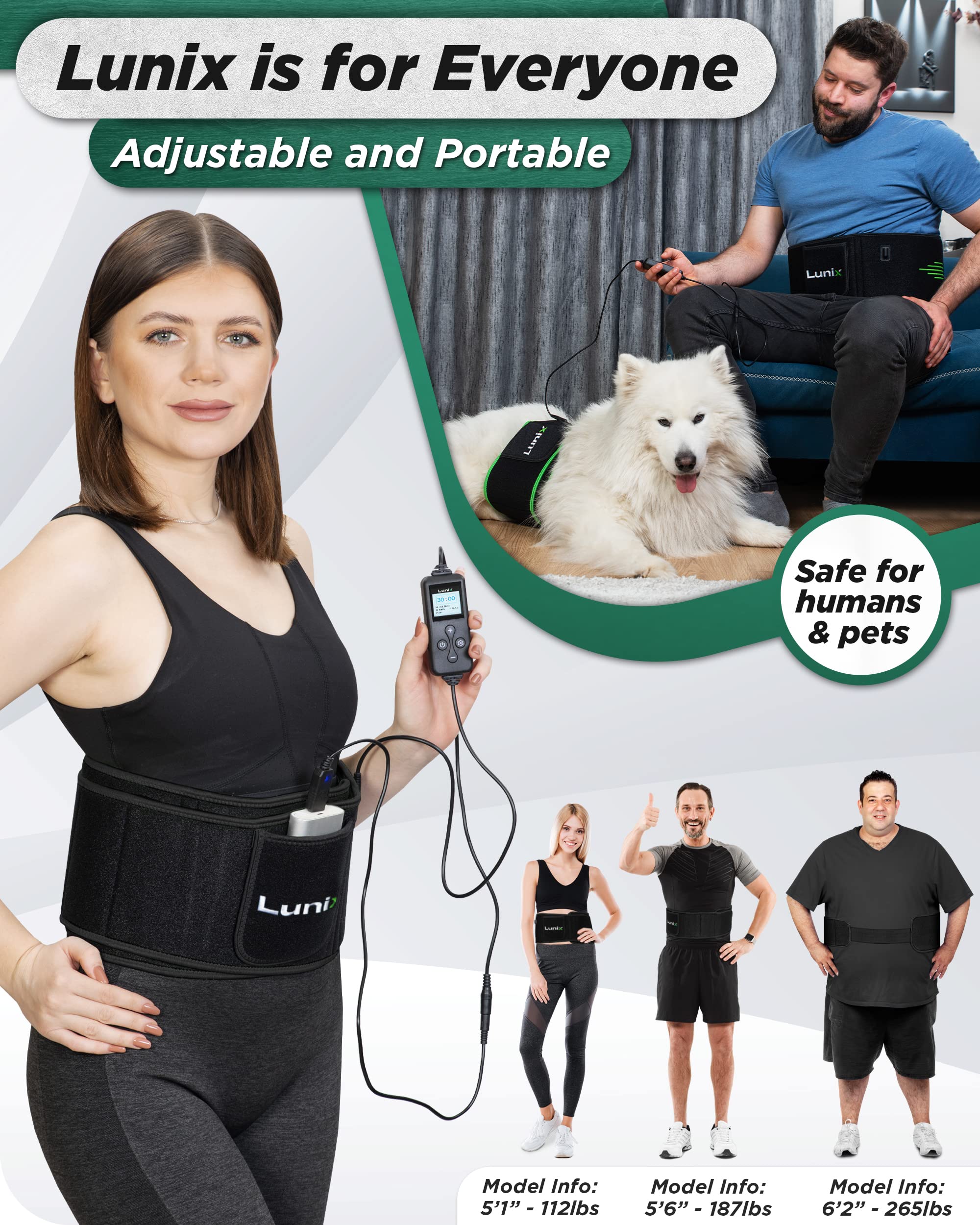 Lunix LX16 Red Light Therapy Belt, Near Infrared Light and Red Light Therapy to Improve Circulation LunixAu supplements