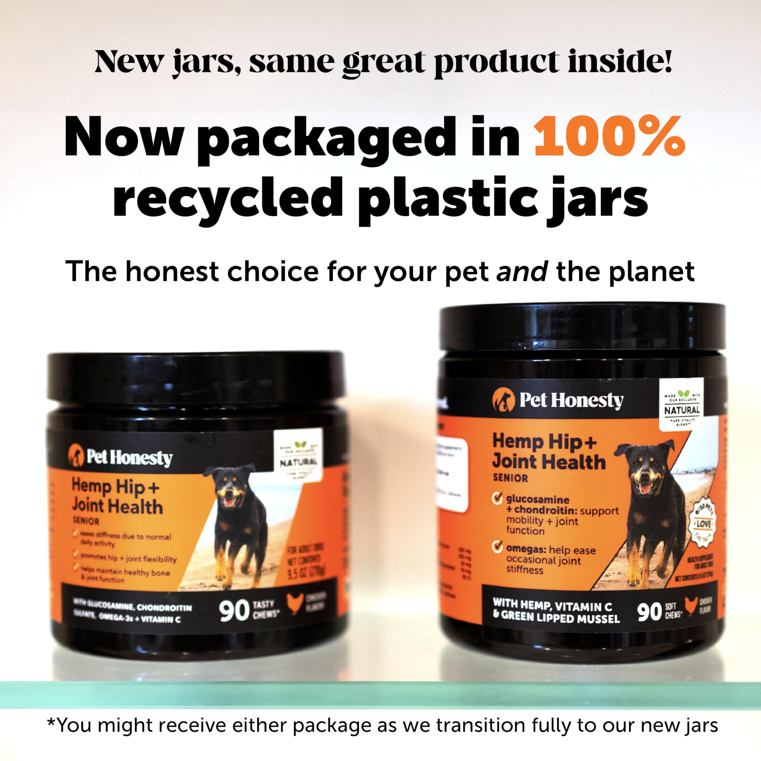 Senior Hemp Hip and Joint Supplement for Dogs - Glucosamine Chondroitin, MSM & Green Lipped Mussel - Relief for Joint Stiffness, Advanced Strength Mobility Support for Senior Dogs (Chicken, 90 Ct) Pet HonestyAu supplements