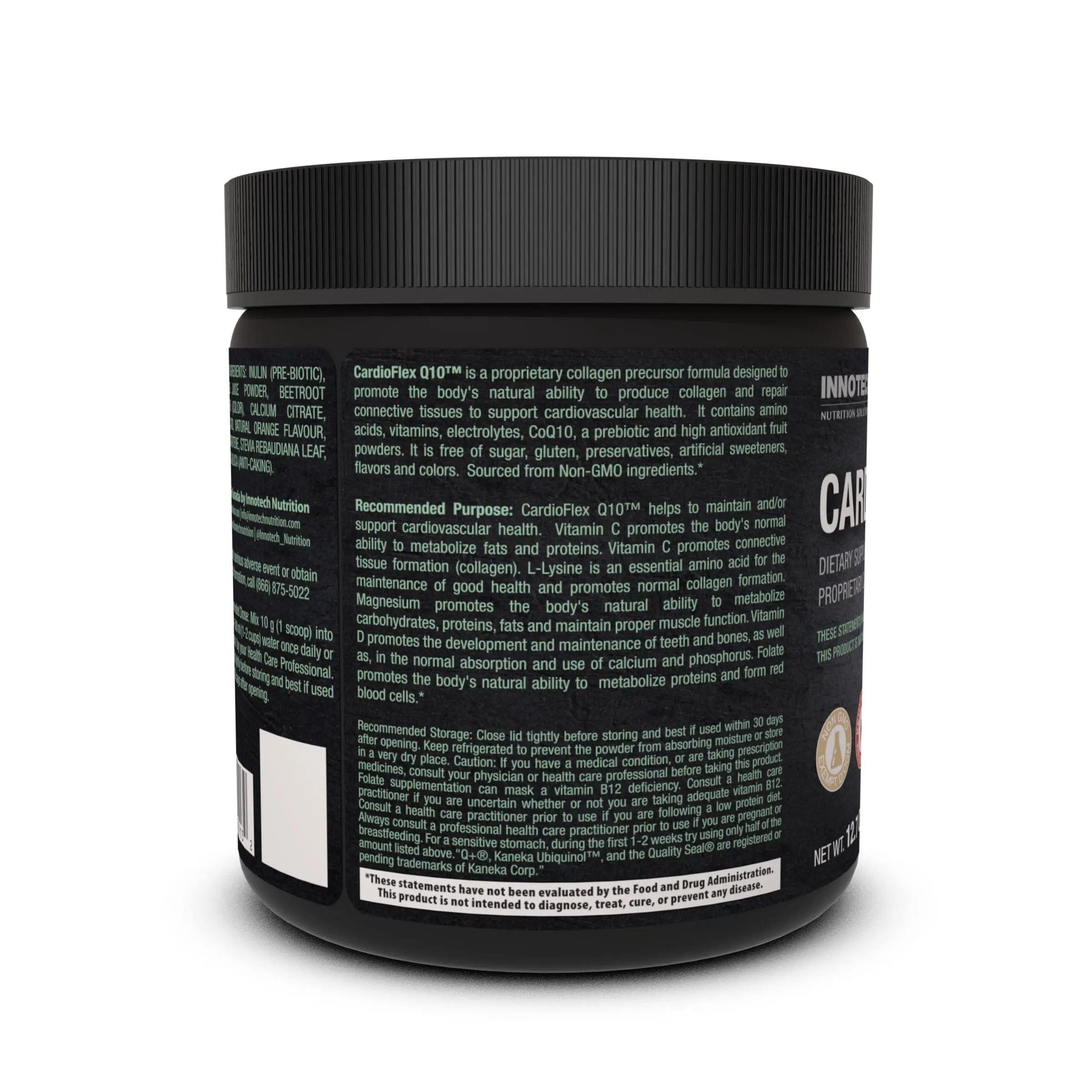 Innotech Nutrition CardioFlex Q10 Heart Health & Energy Support CoQ10 Amino Acids & Electrolytes Orange 360g Innotech Nutrition Solutionsnz supplements