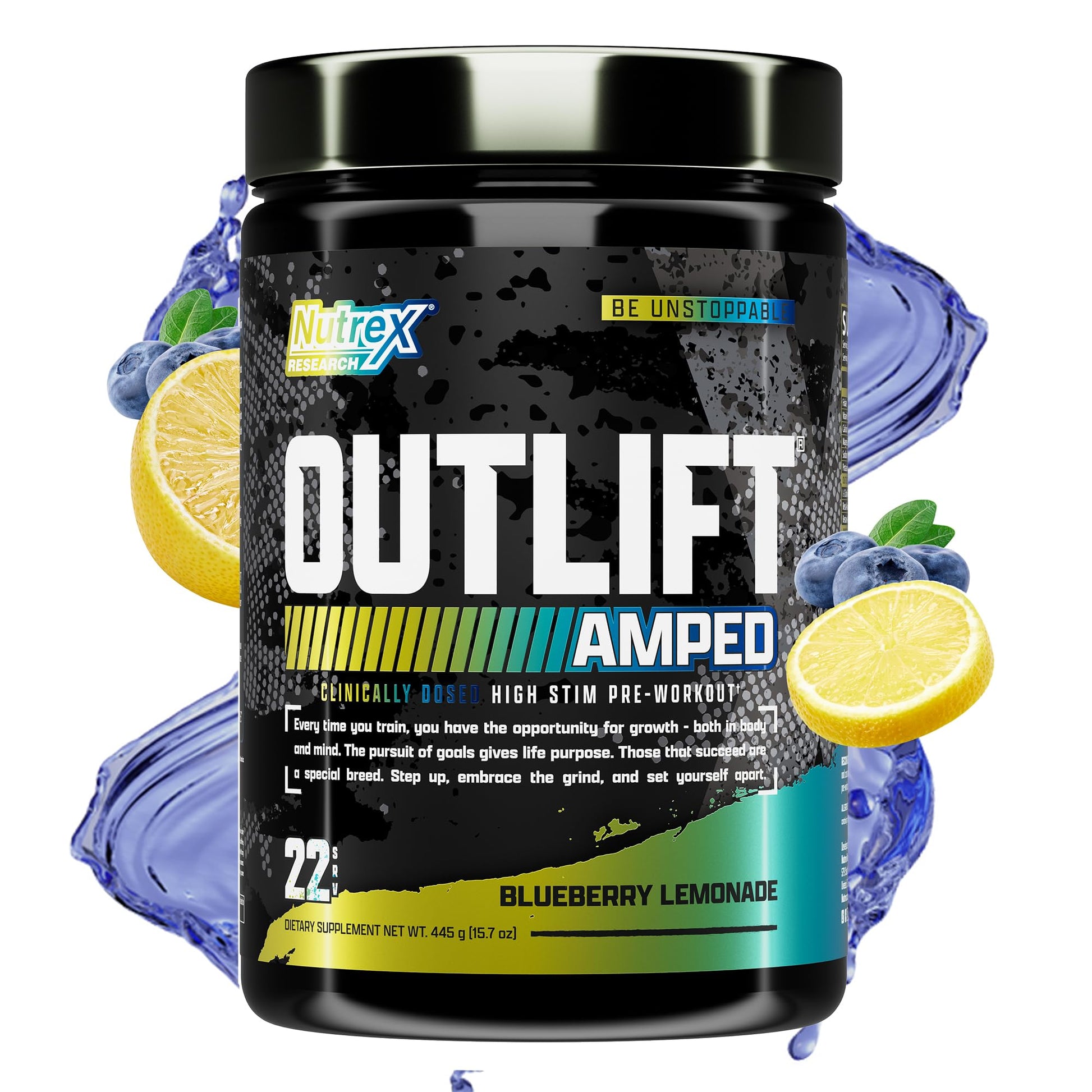 OUTLIFT Amped Max Dosed Pre Workout Powder, 6G Citrulline, 3.2G Beta Alanine Nutrex ResearchAu supplements
